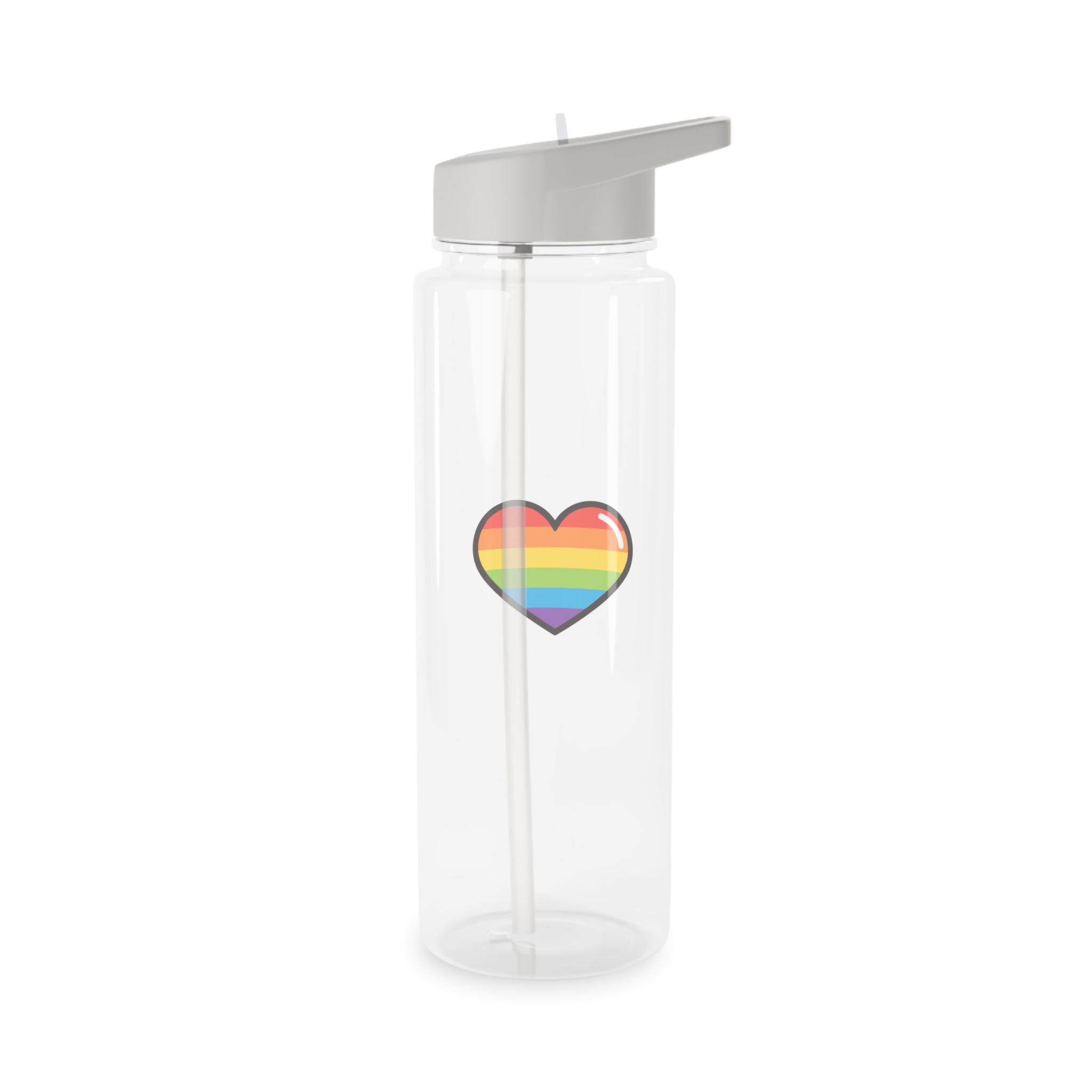 Lgbtq Pride Rainbow Heart Icon Tritan Water Bottle - Image 6