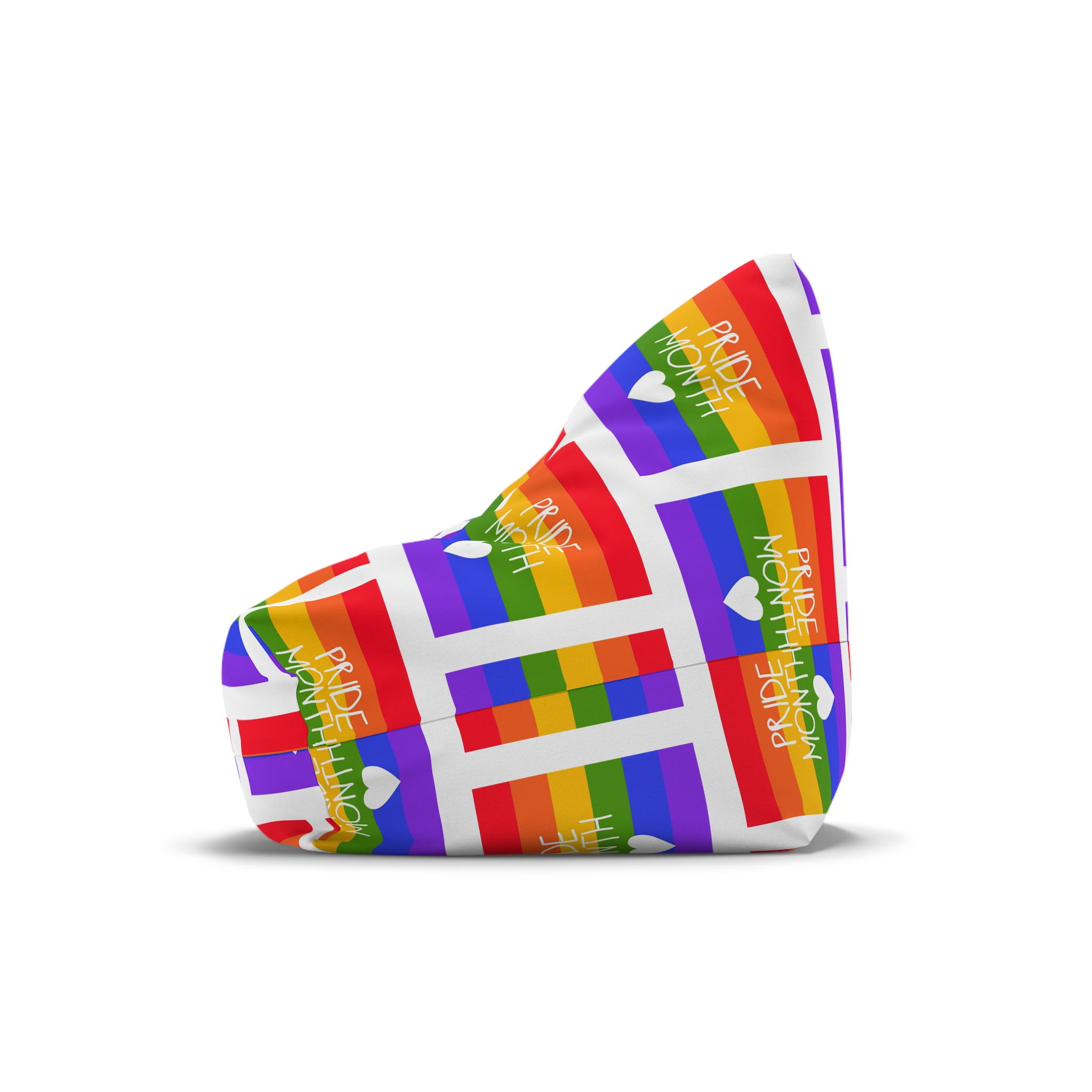 Cute Simple Banner Pride Month Symbols Pride Month With Lgbtq Flag Colours Bean Bag Chair Cover - Image 4