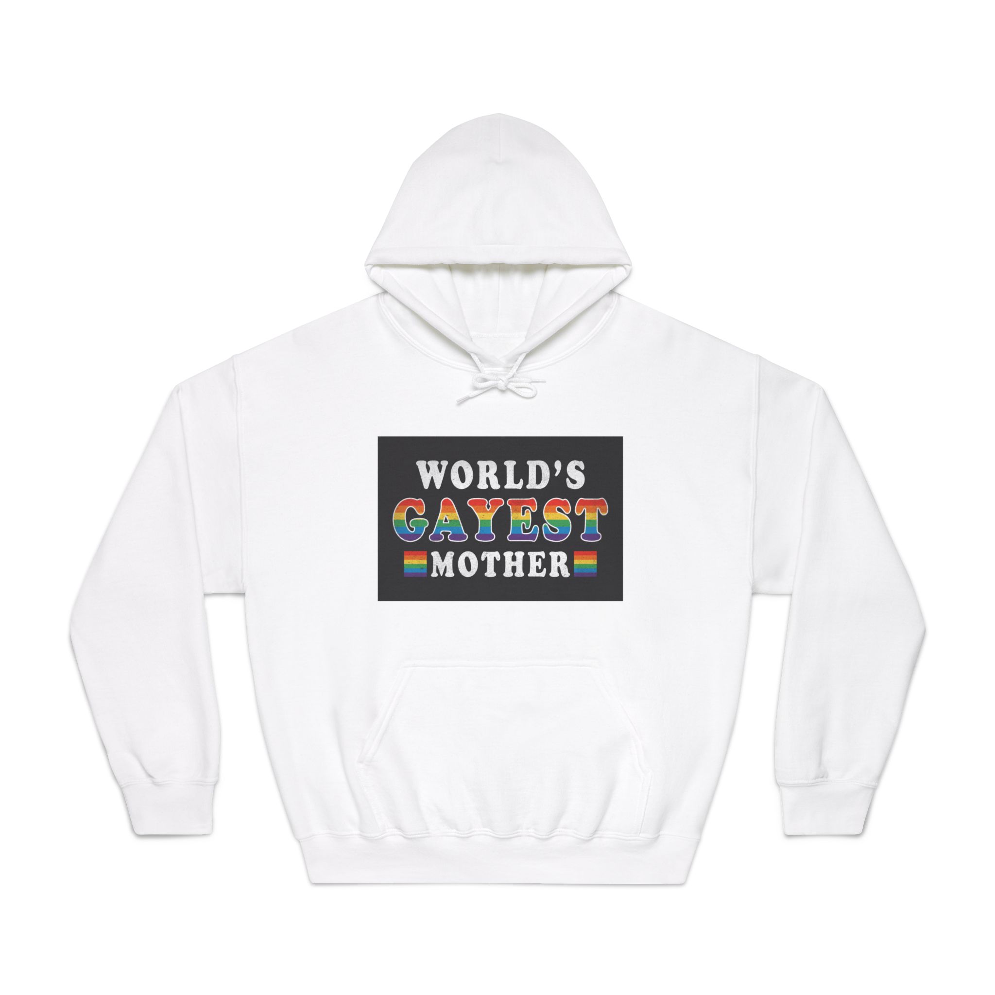 Mother Day Pride Rainbow Typography Vector Premium T Shirt(2) Unisex Dryblend Hooded Sweatshirt