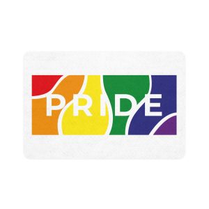 Gay Pride Month Colors Lgbtq Rainbow Background Tolerance Festival Pet Food Mat 12x18