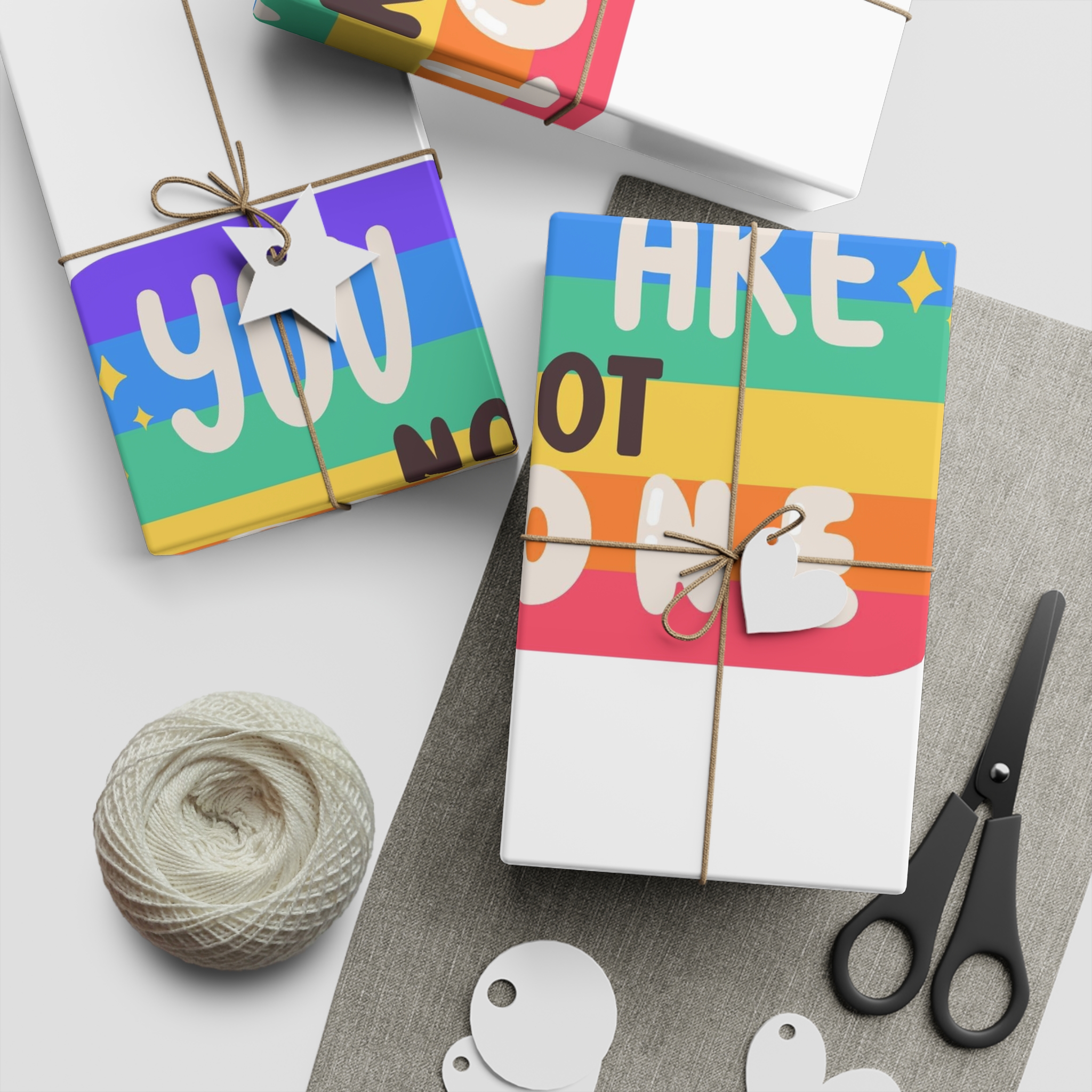 Lgbt Sticker Pack White Background Lgbtq Set Symbol Lgbt Pride Community Rainbow Elements Vector Hand Draw Illustration Hand Drawn Lettering(4) Gift Wrapping Paper Sheets 1pc - Image 2