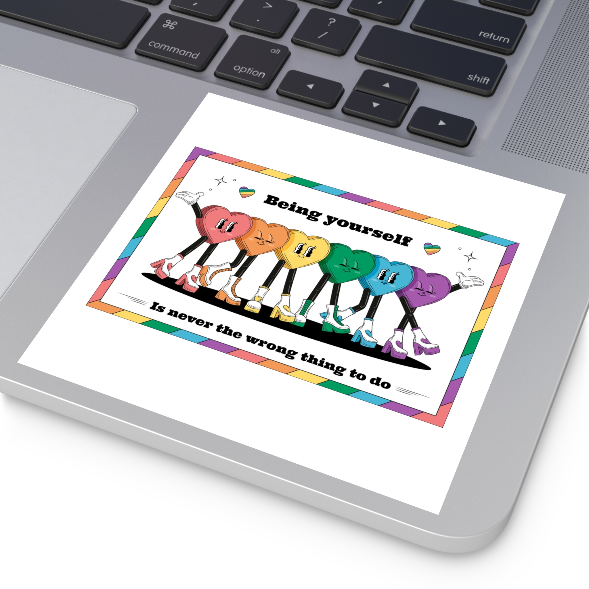 Illustration Pride Month Celebration Laminate Stickers Square - Image 35