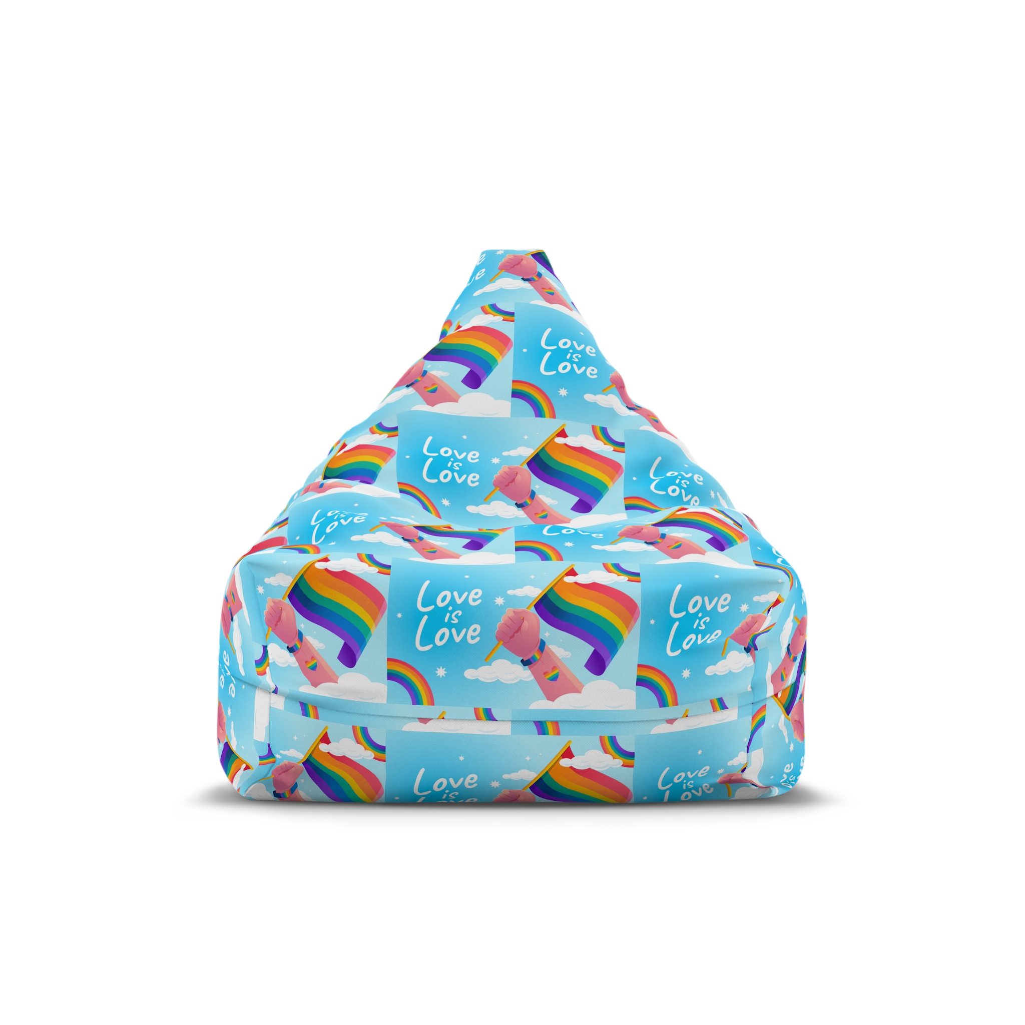 Gradient Background Pride Month Celebration Bean Bag Chair Cover