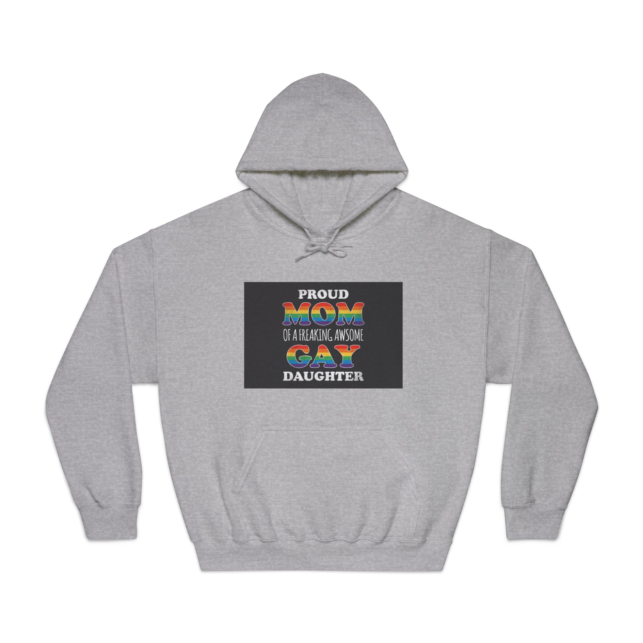 Mother Day Pride Rainbow Typography Vector Premium T Shirt(3) Unisex Dryblend Hooded Sweatshirt - Image 13