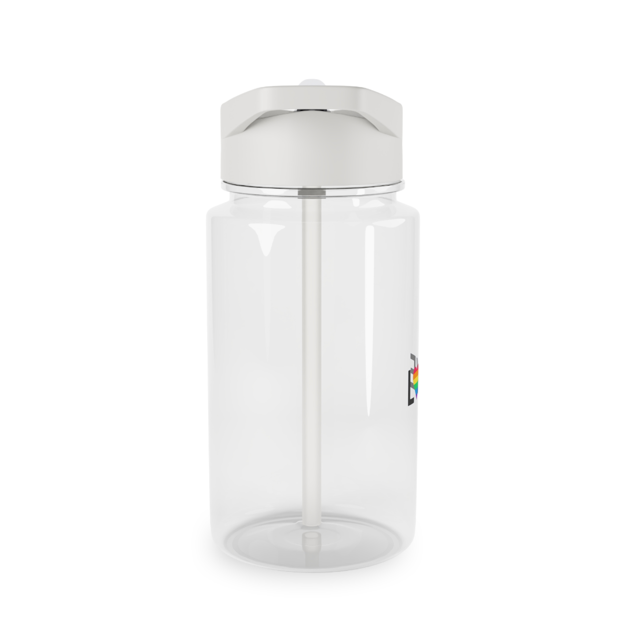 Love Lgbt Rainbow Heart Diversity Love Flag Flat Vector Illustration Tritan Water Bottle - Image 4