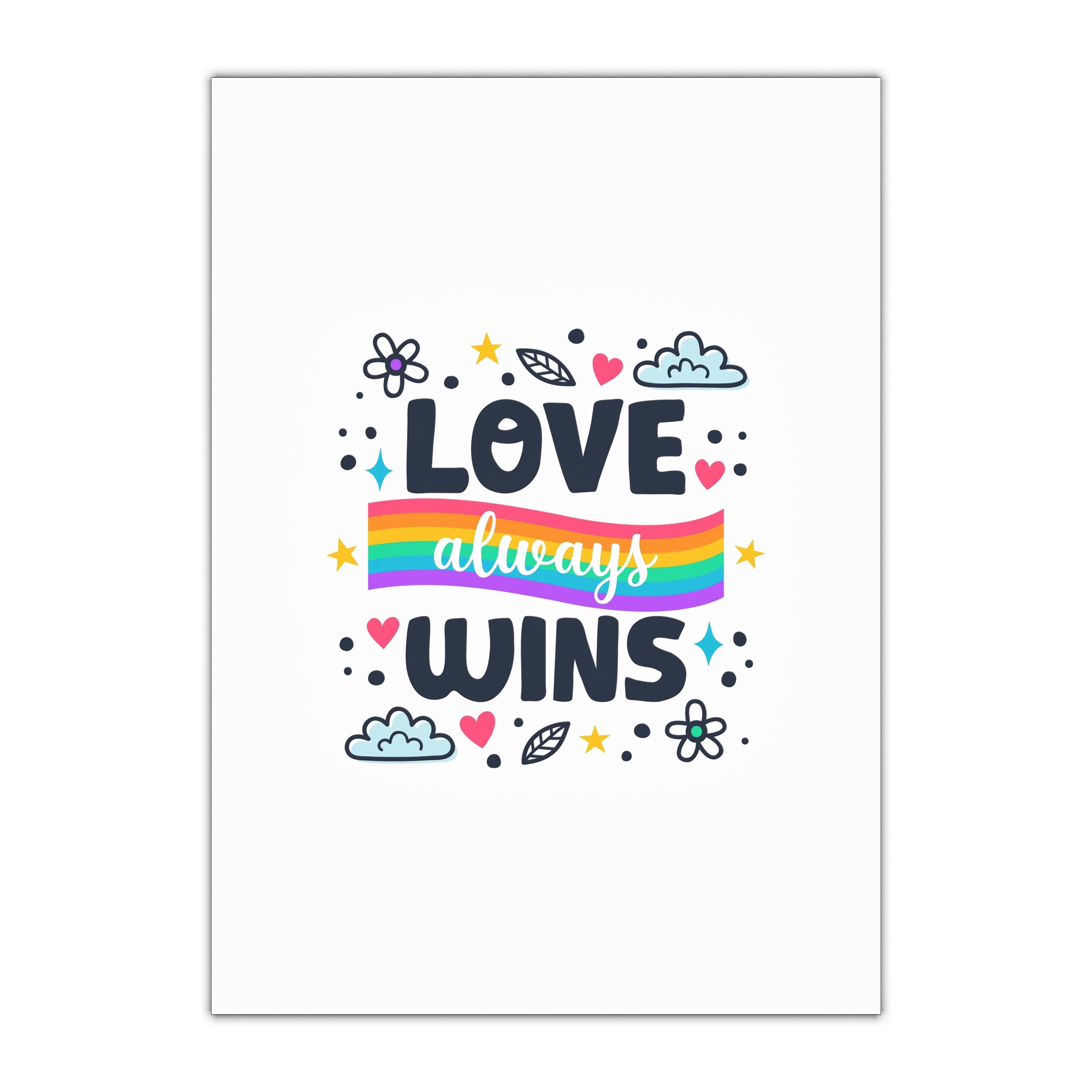 Pride Day Lettering Style Gift Wrapping Paper Sheets 1pc