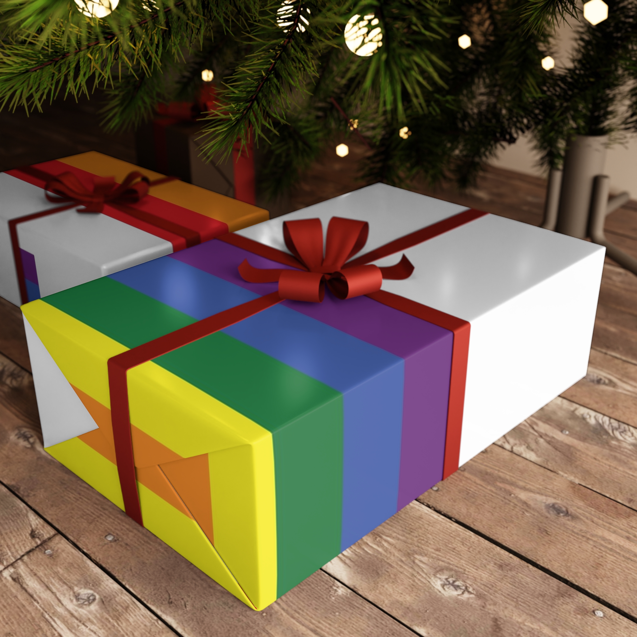 Lgbt Word Text Letter With Heart Rainbow Color Flag Isolated White Background Vector Illustration Gift Wrapping Paper Sheets 1pc - Image 6