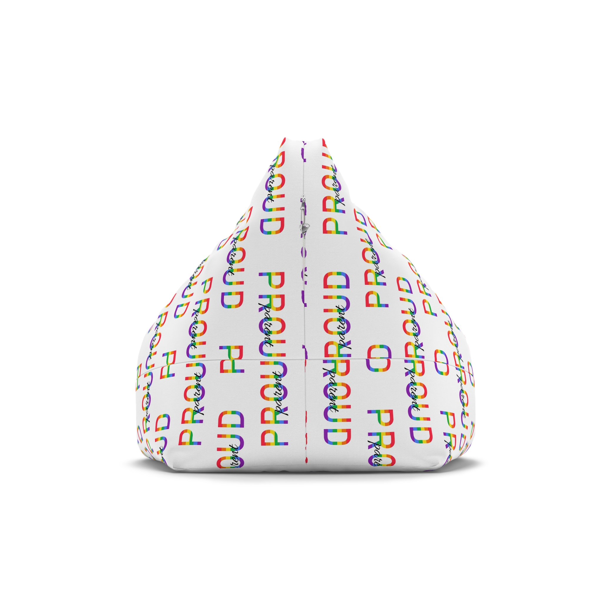 Proud Parent Letering Rainbow Colors Lgbt Flag Lgbt Parents Community Support Bean Bag Chair Cover - Image 2