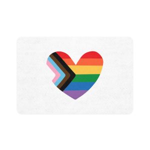Vector Lgbt Lgbtqia New Flag Rainbow Heart Pet Food Mat 12x18