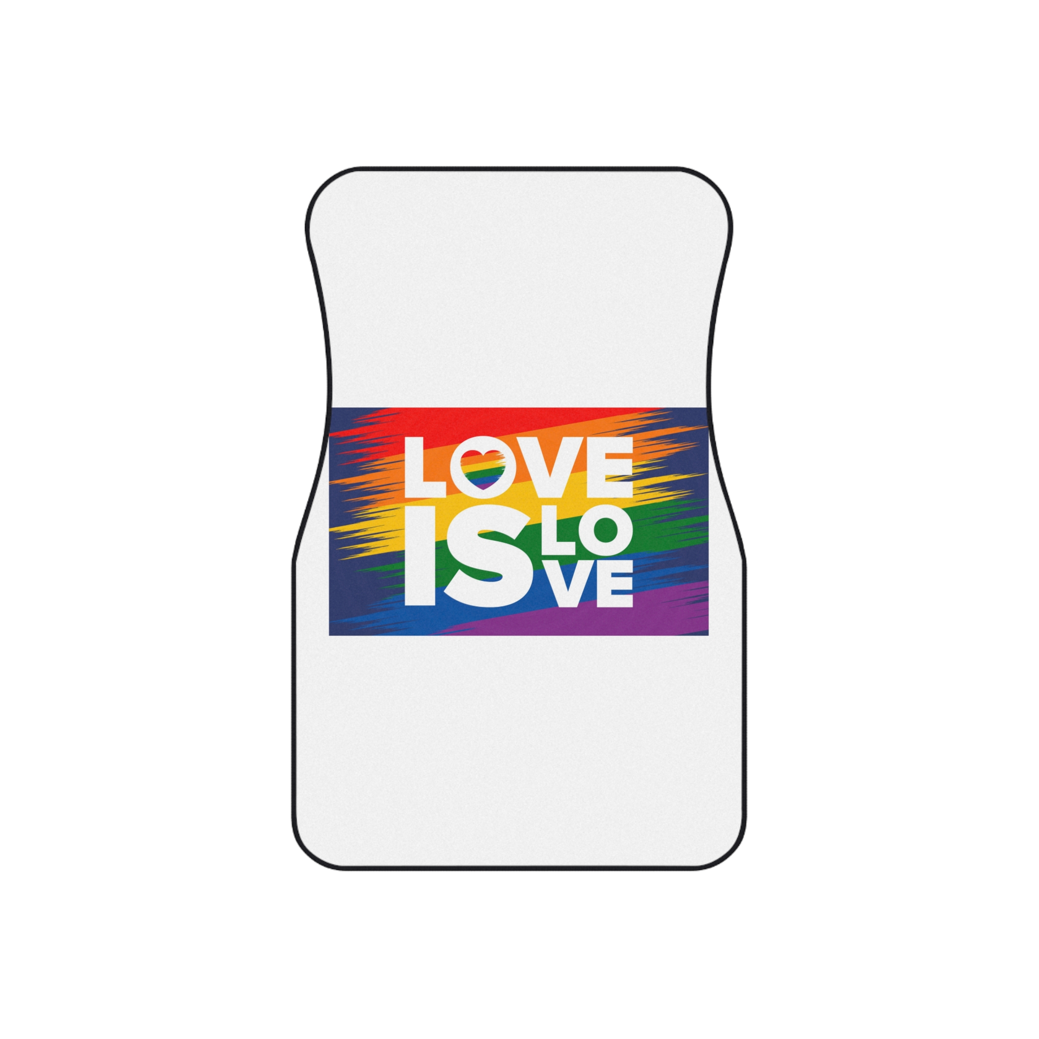 Lgbt Pride Month June Lesbian Gay Bisexual Transgender Lgbt Rainbow Flag Vector Illustration Car Mats Set Of 4 - Image 2