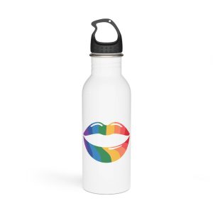Rainbow Lips Illustration Stainless Steel Water Bottle