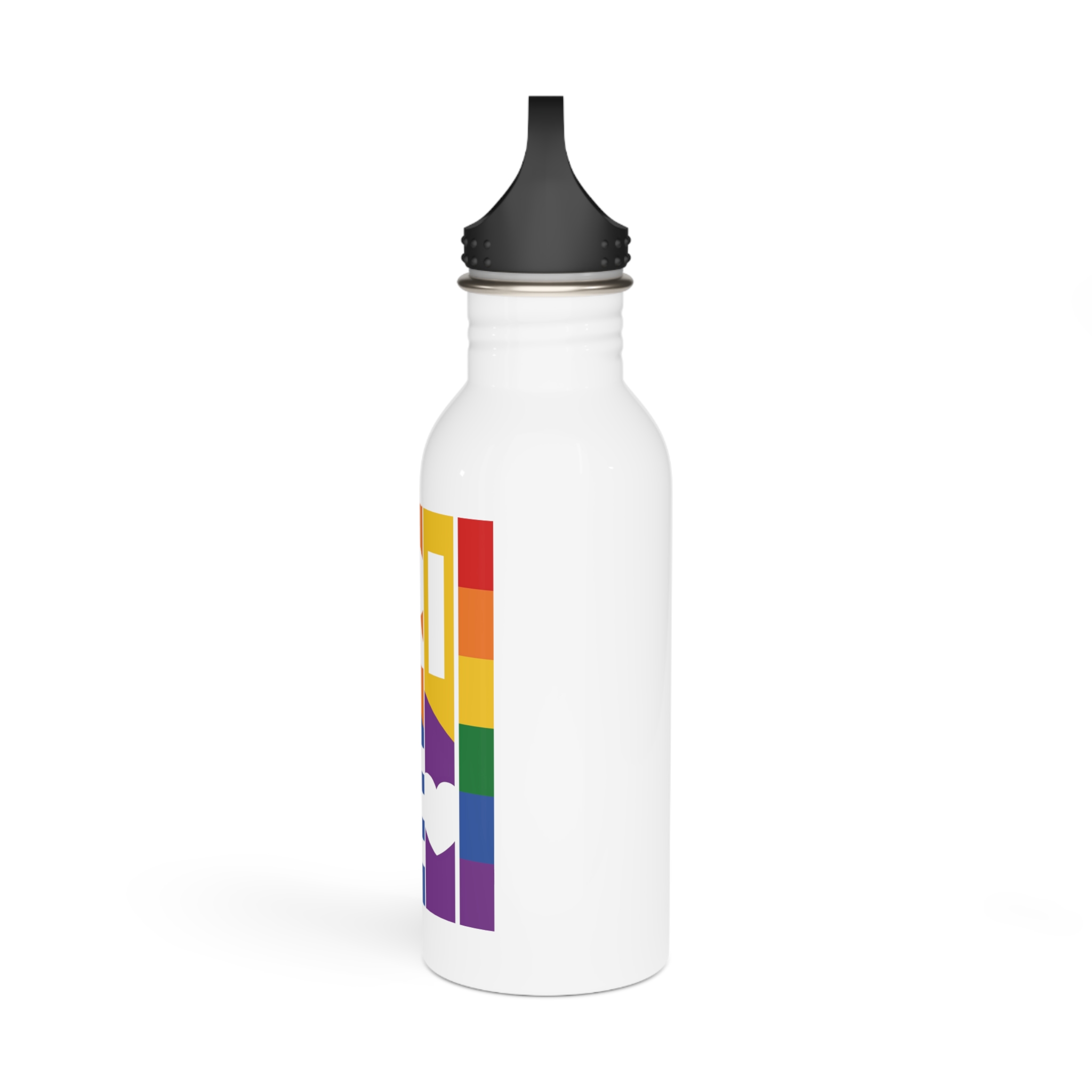 Lgbt Pride Month June 2026 Lesbian Gay Bisexual Transgender Lgbtq Flag Rainbow Love Vector1 Stainless Steel Water Bottle - Image 4
