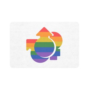 Lgbt Icon Isolated Black Background Lgbt Community Human Rights Concept Vector Flat Illustration Poster Card Banner Pet Food Mat 12x18