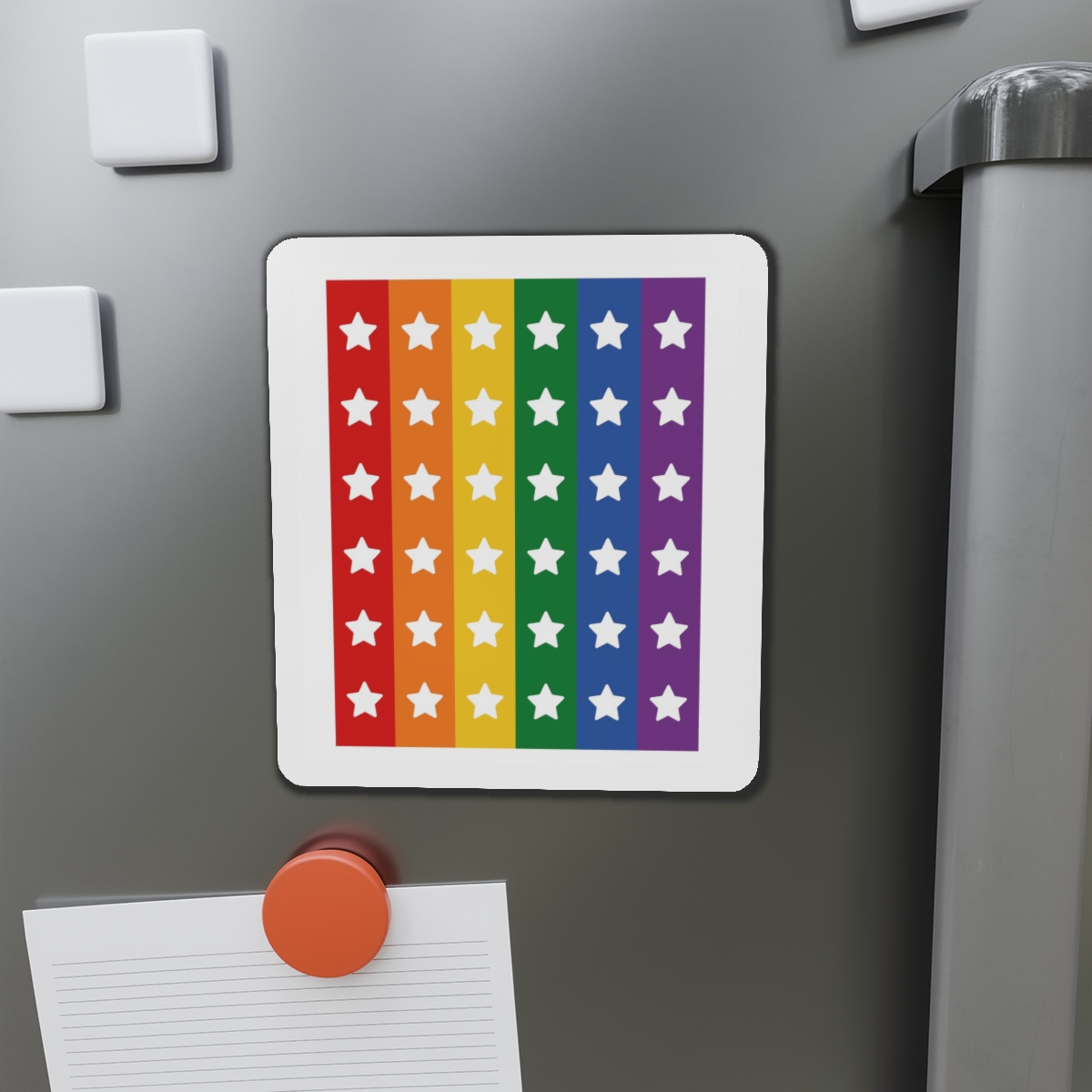 Lgbt Pride Month June Lesbian Gay Bisexual Transgender Lgbtq Flag Rainbow Vector(3) (1) Die Cut Magnets - Image 14