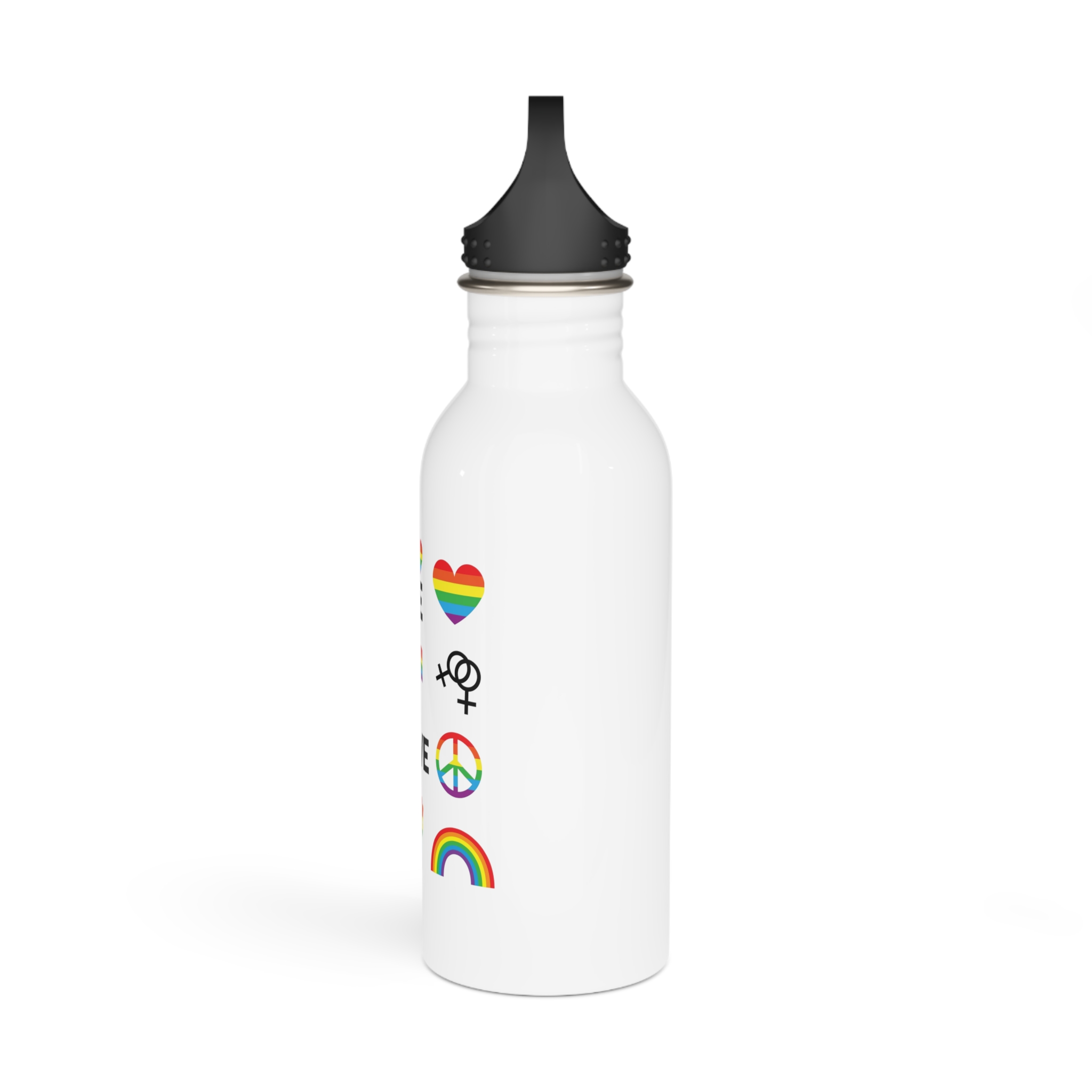 Vector Set Lgbt Homosexual Rainbow Flag Stainless Steel Water Bottle - Image 4