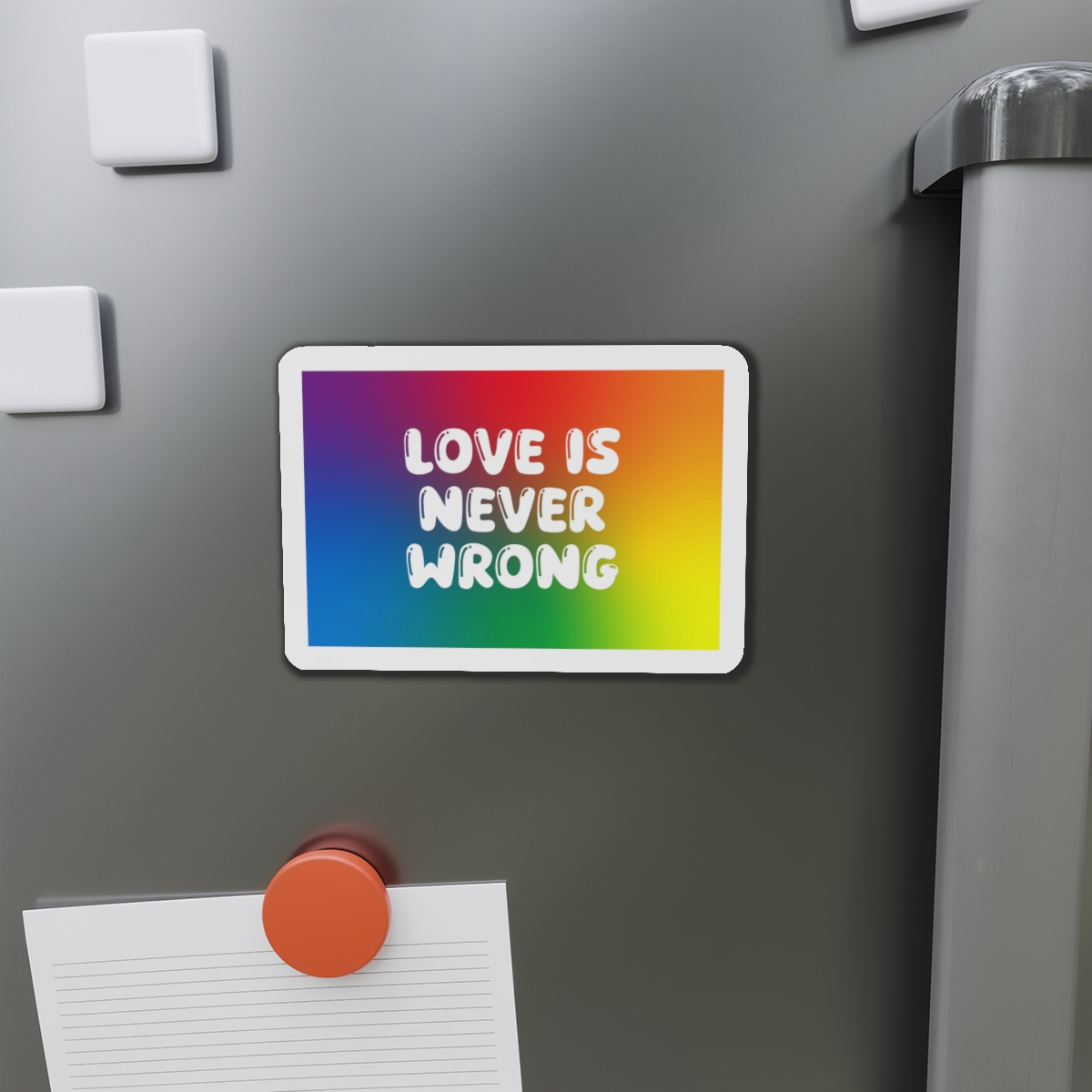 Horizontal Pride Month Vector Background Rainbow Colors Quote Typography Poster Banner Die Cut Magnets - Image 11
