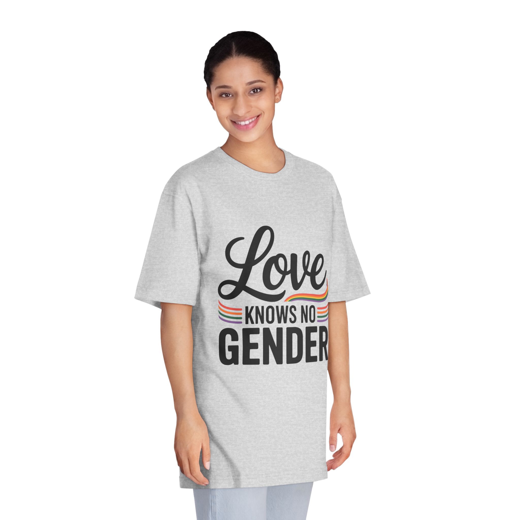 Love Knows No Gender T Shirt Design Isolated White Background 2 - Unisex Classic Crewneck T Shirt - Image 15