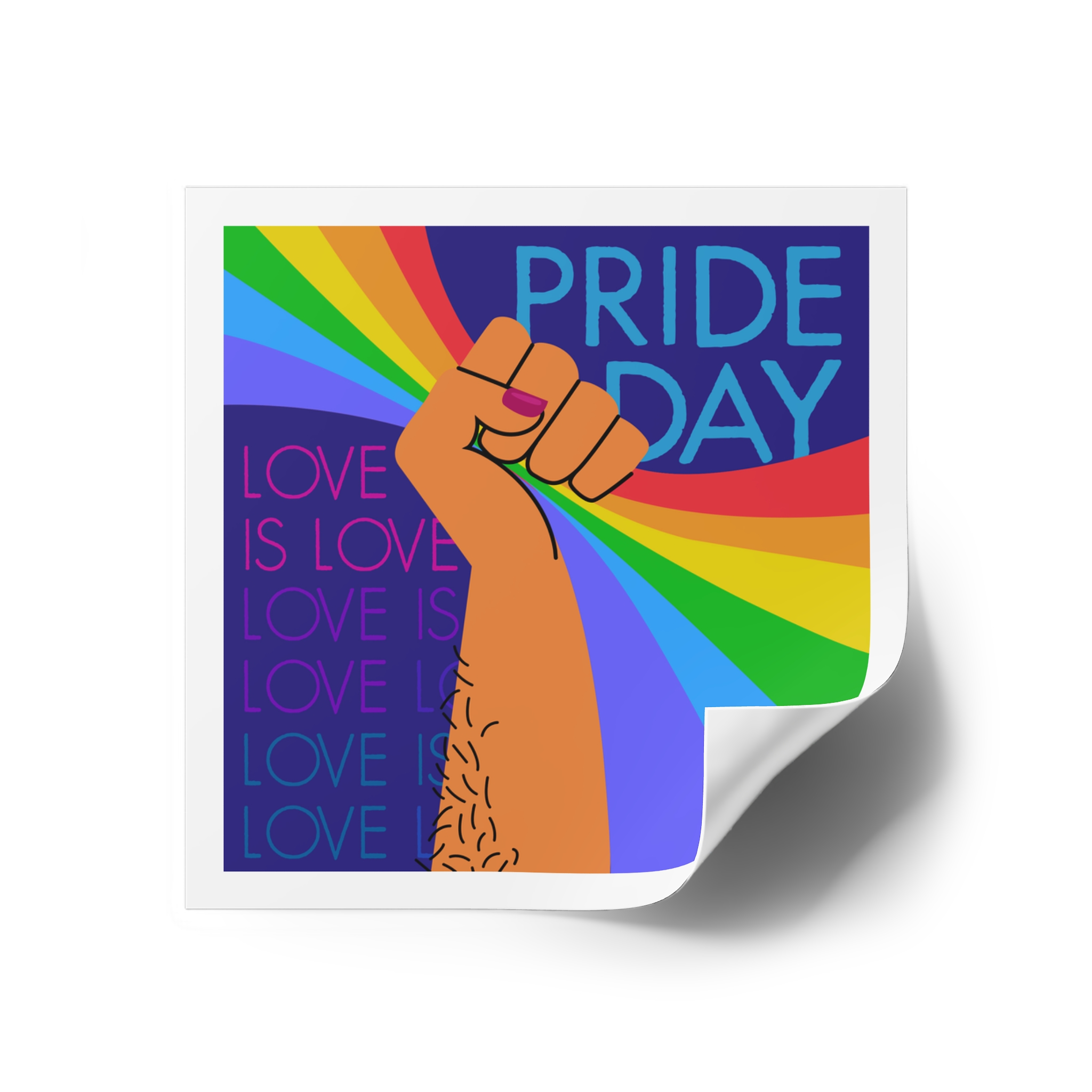 Pride Day Concept(1) Laminate Stickers Square - Image 18