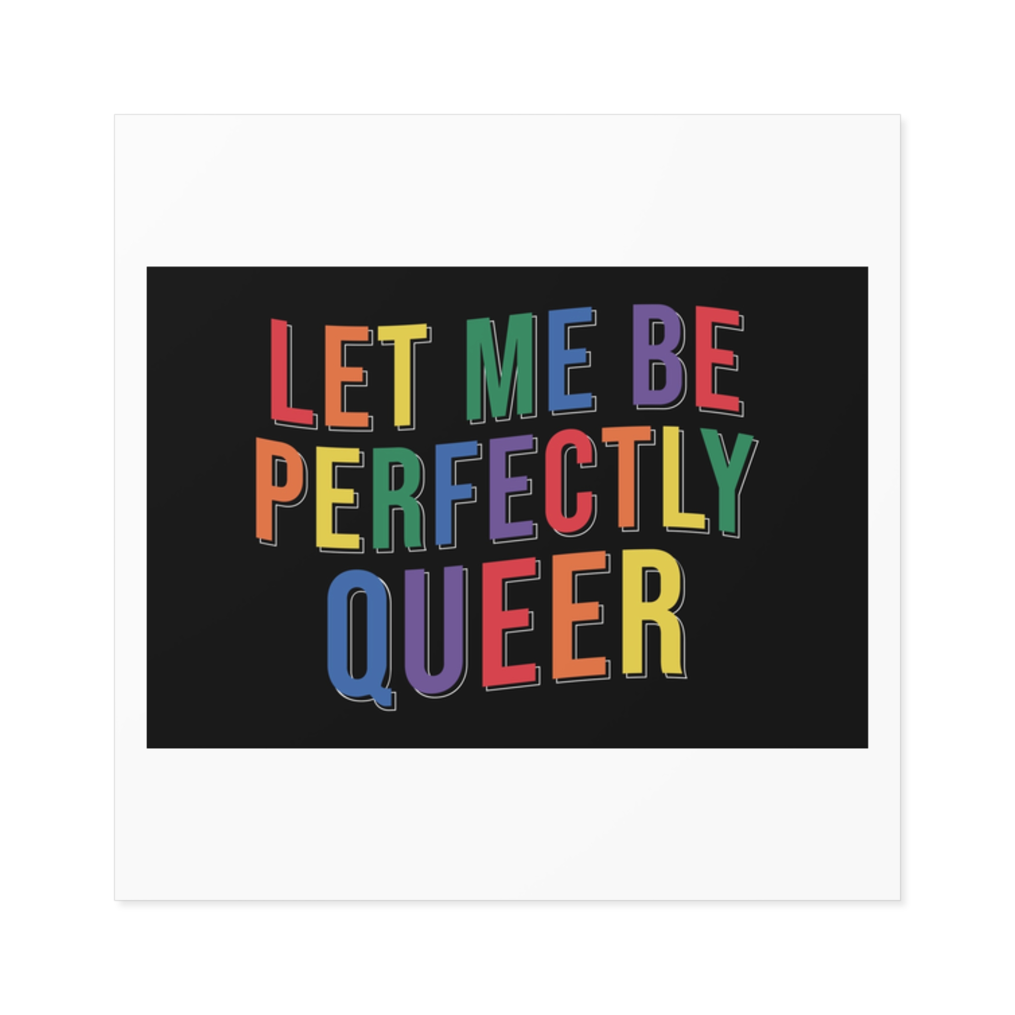 Pride Lgbtq Gay Typography Vector Tshirt Design(9) Laminate Stickers Square - Image 9