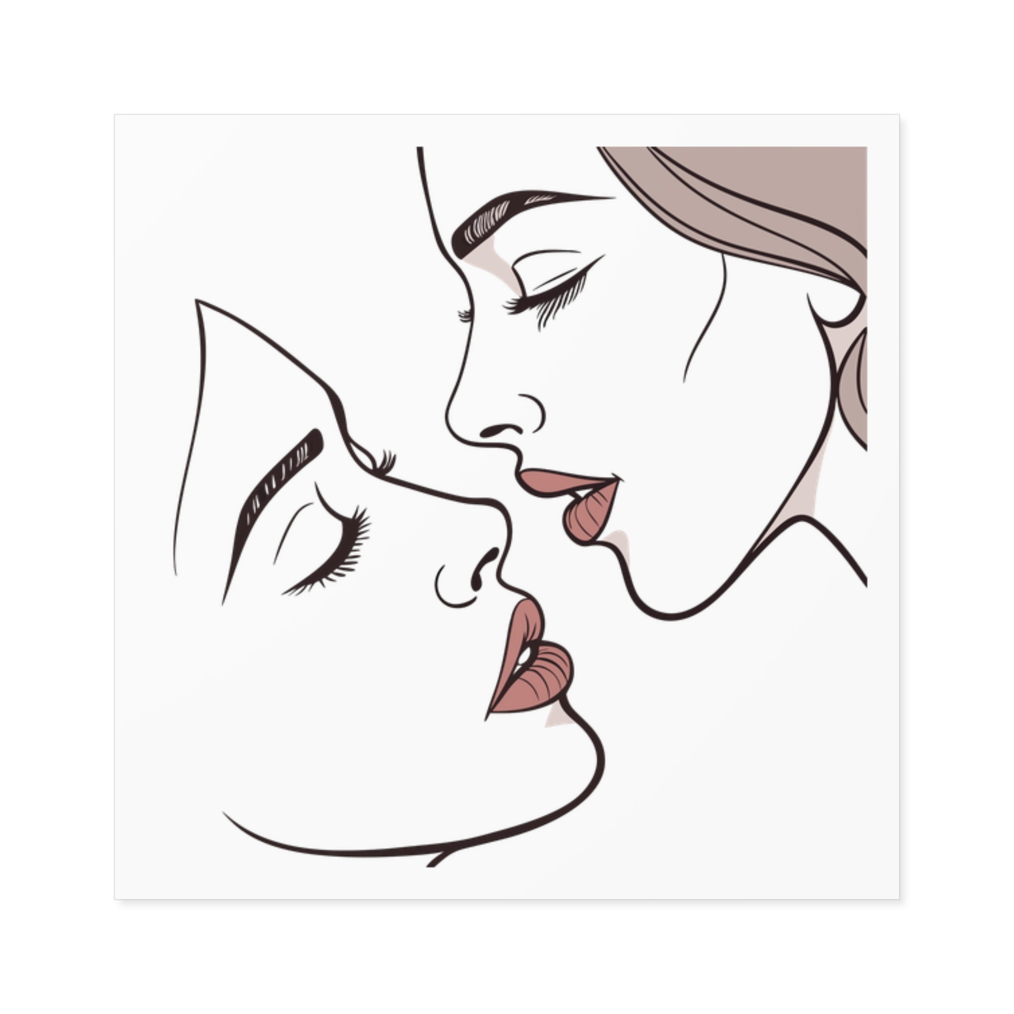 Perfect Lip Set Open Close Smooches (1) Laminate Stickers Square - Image 13
