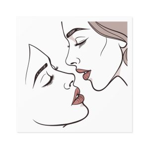 Perfect Lip Set Open Close Smooches (1) Laminate Stickers Square
