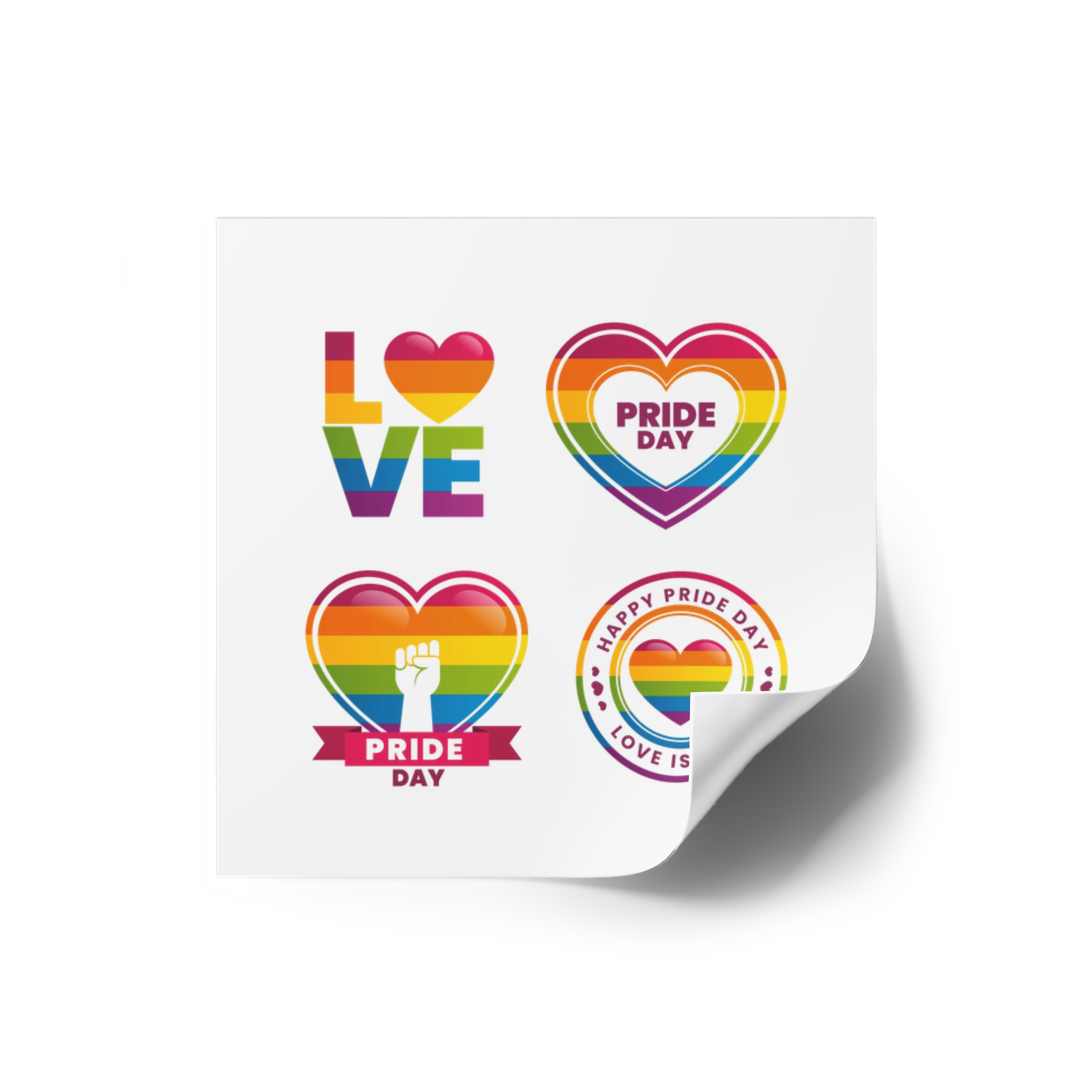 Label Collection With Pride Day Laminate Stickers Square - Image 2