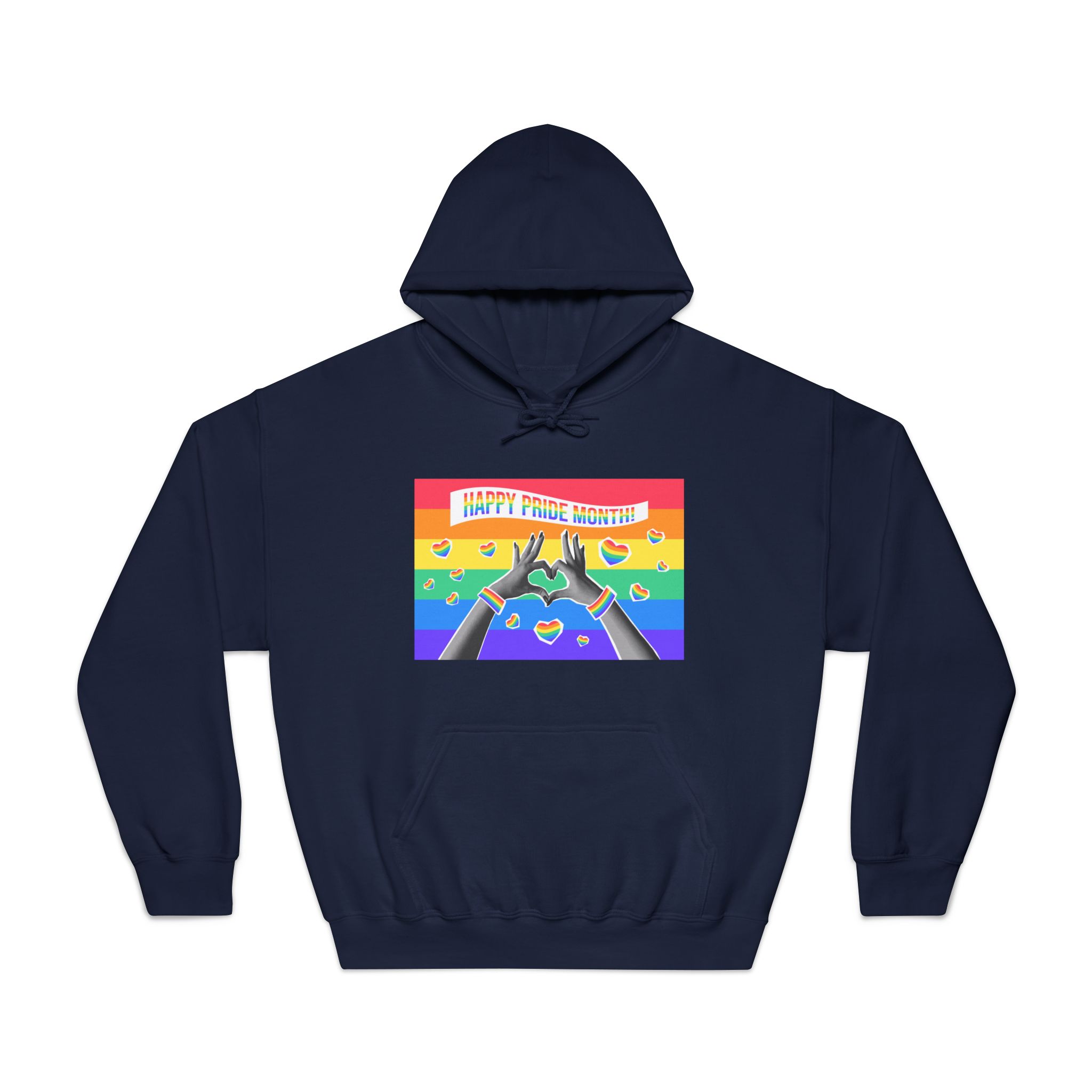 Lgbtq Pride Month Card Y2k Style Trendy Retro Collage Halftone Hands Unisex Dryblend Hooded Sweatshirt - Image 29