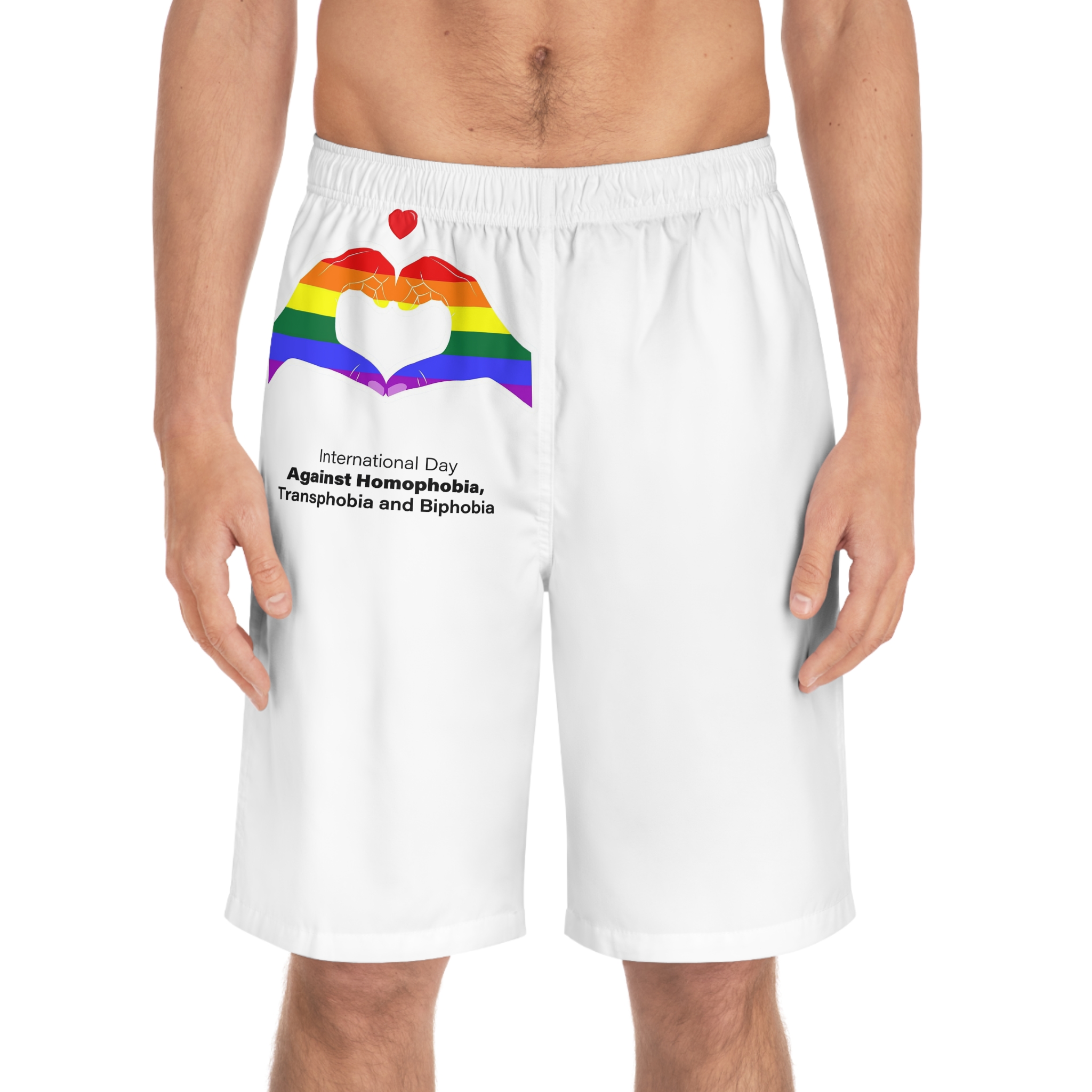 Vector Illustration International Day Against Homophobia Transphobia Biphobia Mens Board Shorts Aop - Image 3
