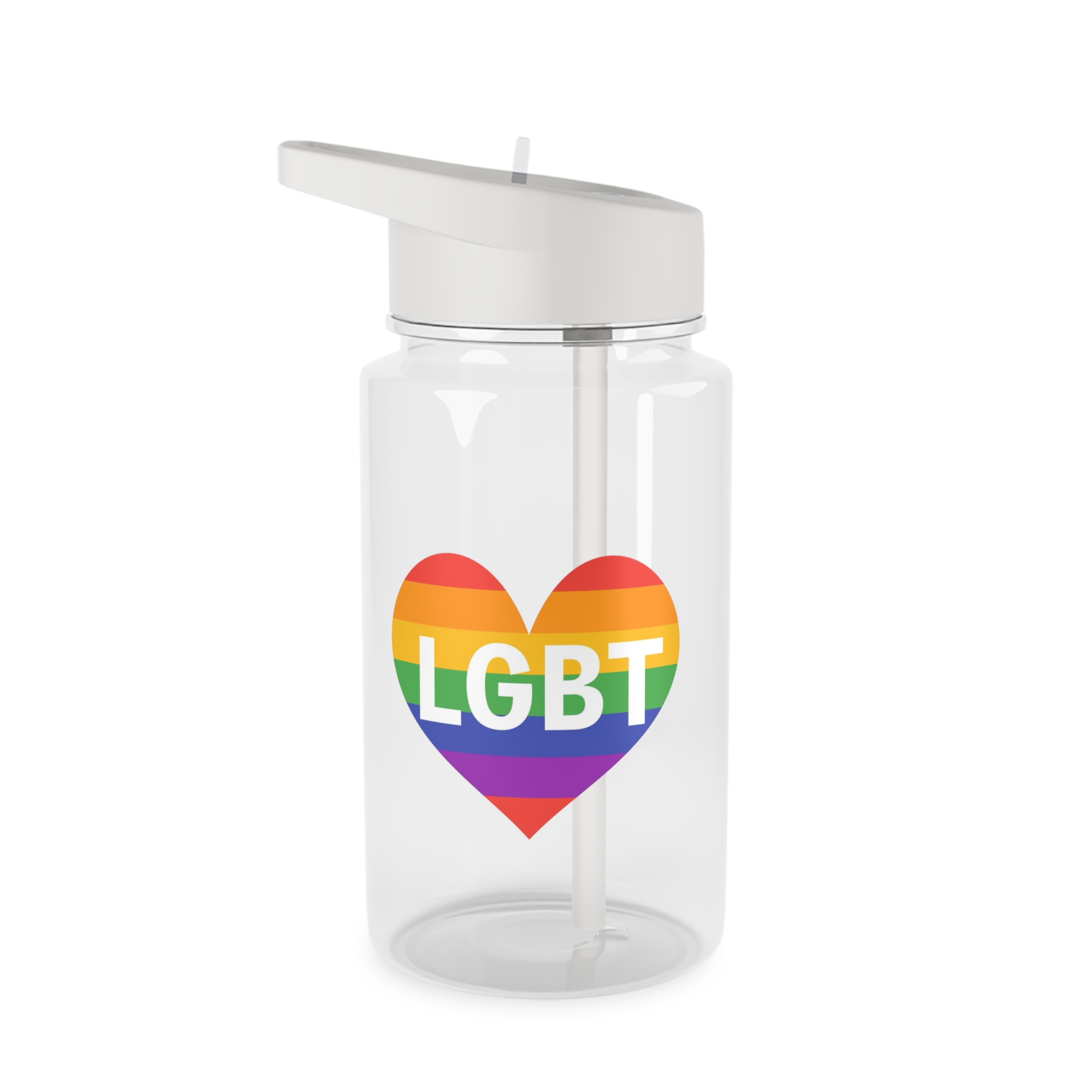 Lgbt Rainbow Colors Heart Mark Lgbt Letters Tritan Water Bottle