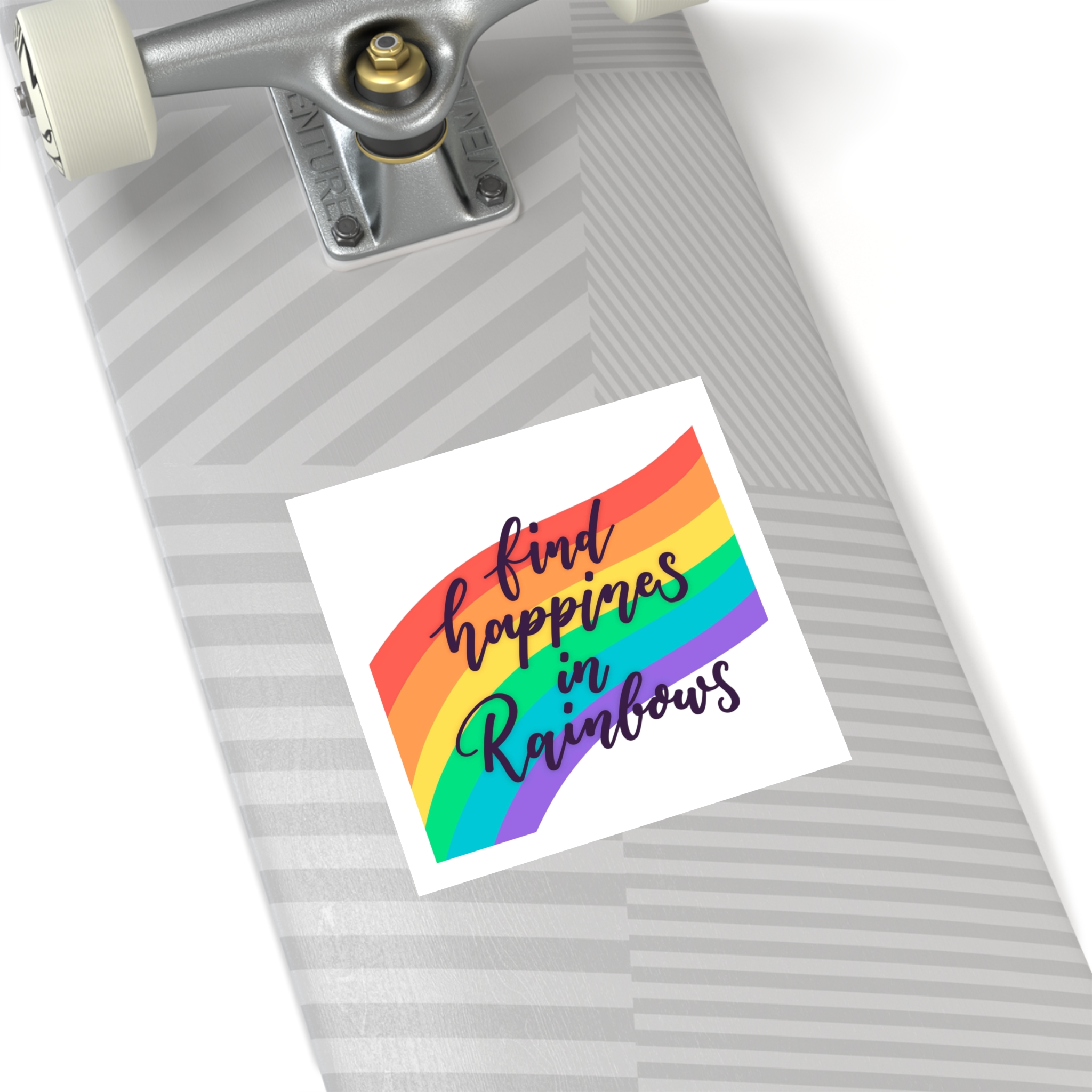 Pride Day Lettering With Rainbow Colors Laminate Stickers Square - Image 76