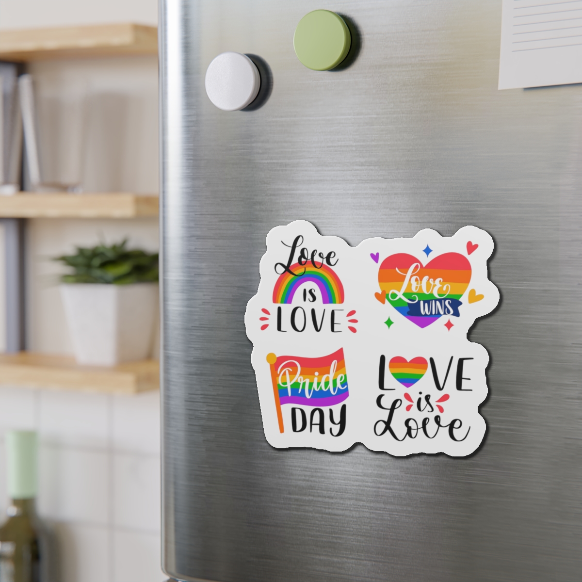 Hand Drawn Pride Day Label Collection Die Cut Magnets - Image 15