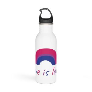 Colorful Rainbow Shape Bisexual Pride Flag Happy Pride Day Lgbtqia Community Pride Month Vector Hand Drawn Doodle Posters Stickers Logo Cards (1) Stainless Steel Water Bottle