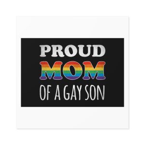 Mother Day Pride Rainbow Typography Vector Premium T Shirt(4) Laminate Stickers Square