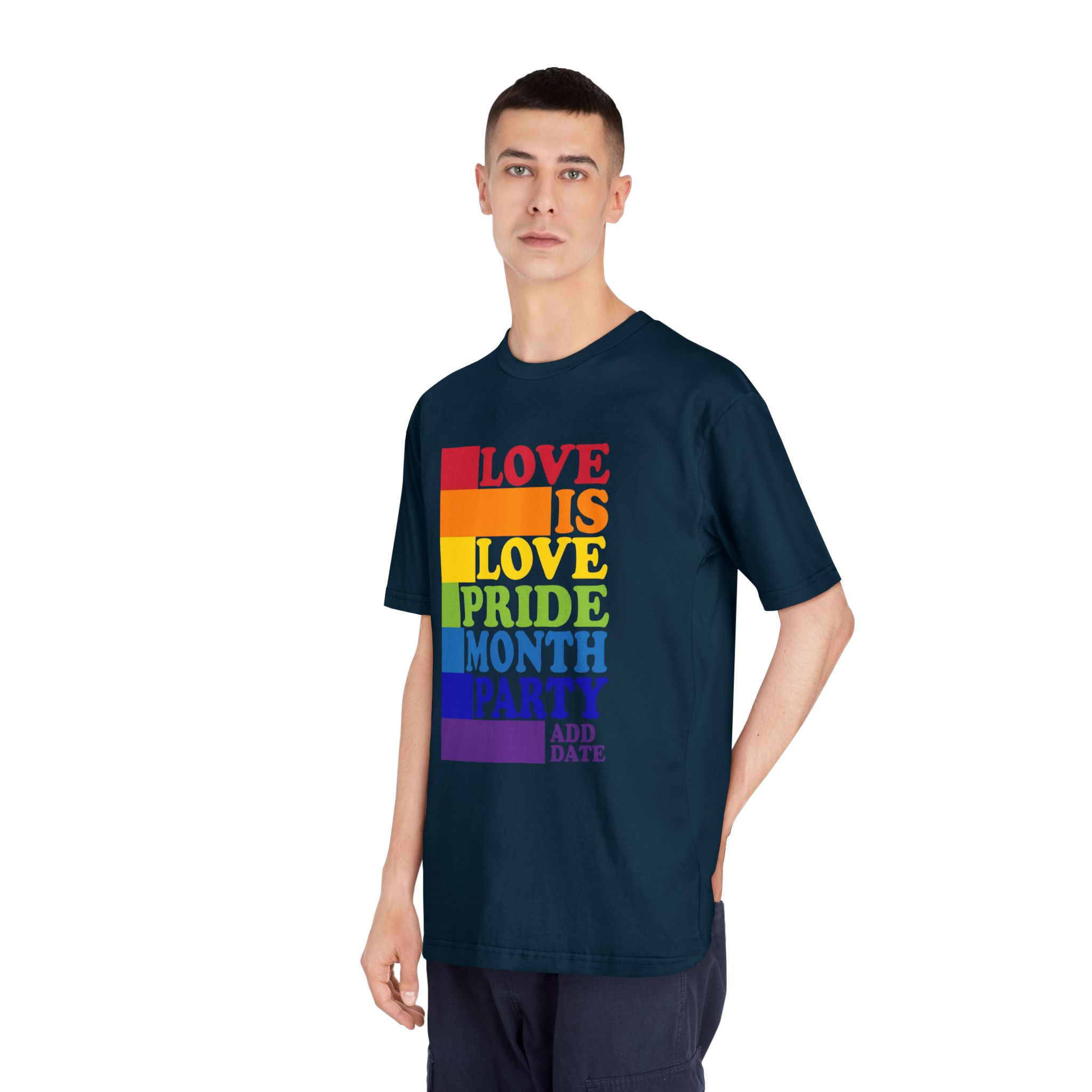Love Is Love Pride Month Party Poster Flyer Social Media Post Design - Unisex Classic Crewneck T Shirt - Image 20