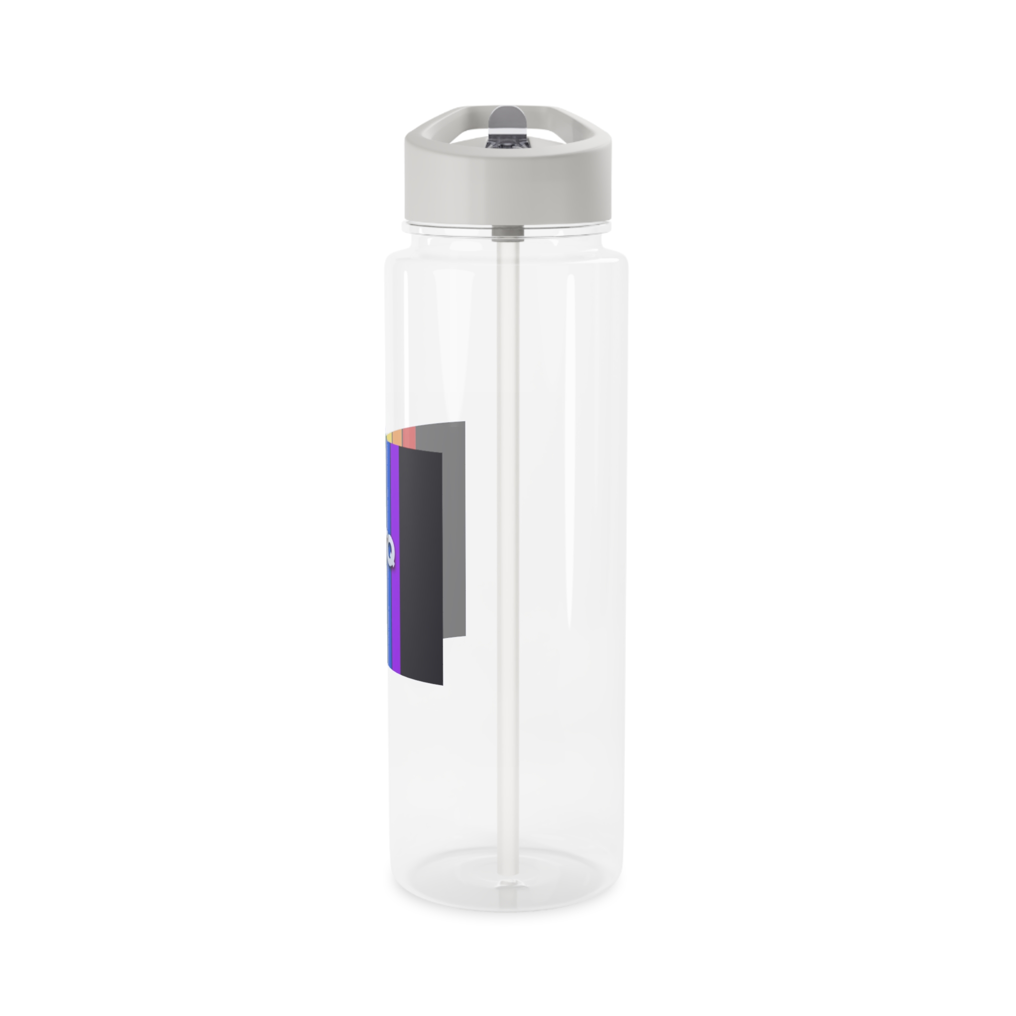 Lgbtq Paper Sign Rainbow Flag Tritan Water Bottle - Image 7