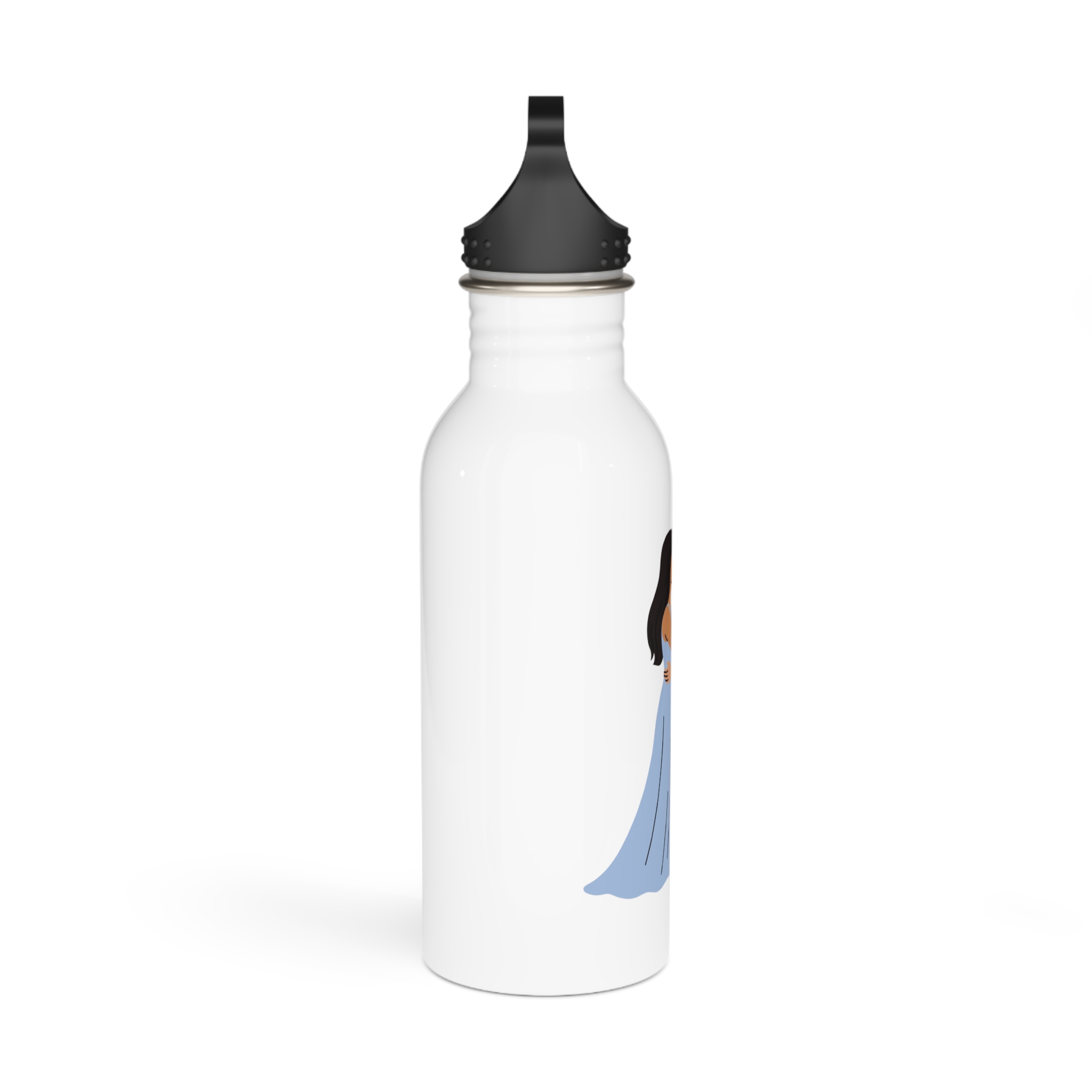 Romantic Lesbian Couple Kissing Wedding Dresses Stainless Steel Water Bottle - Image 2