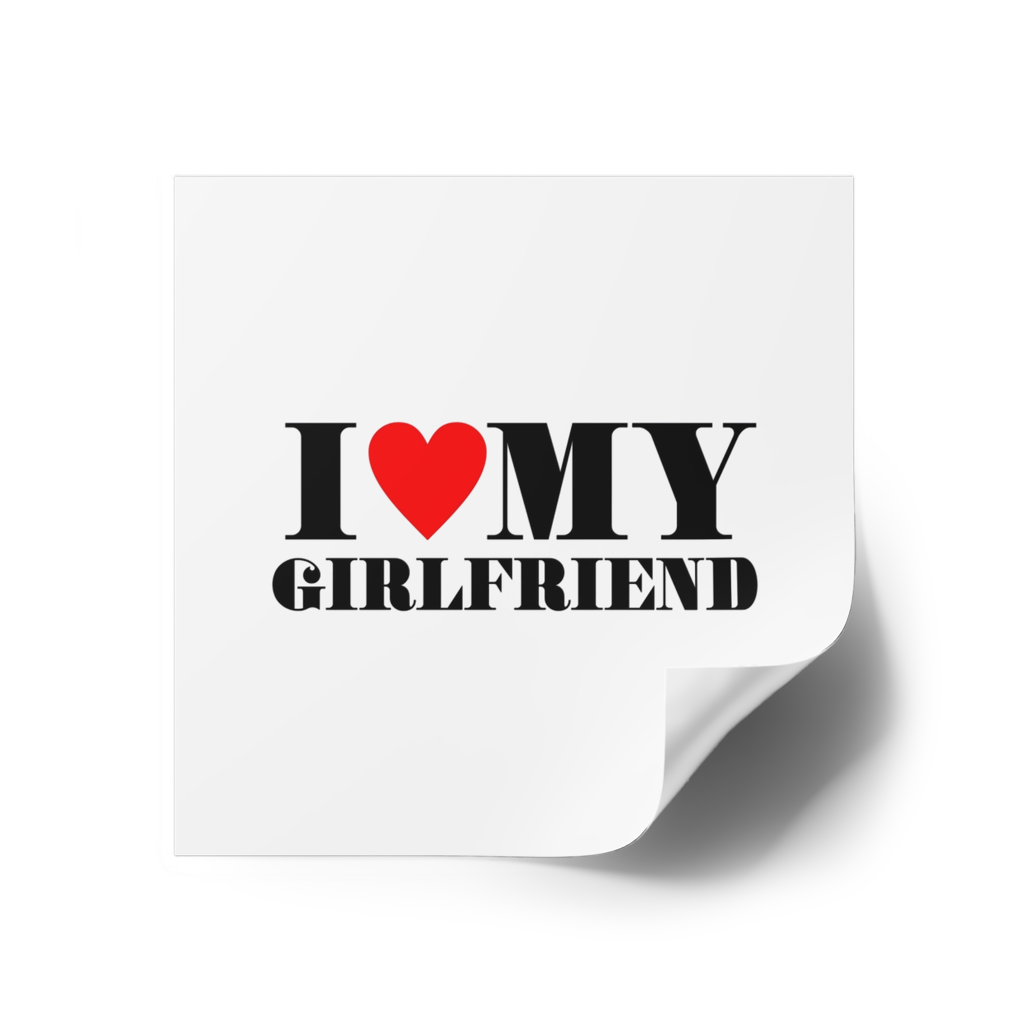 I Love My Girlfriend Typography Slogan T Shirt Printing Tee Graphic Design Vector Illustration Laminate Stickers Square - Image 22