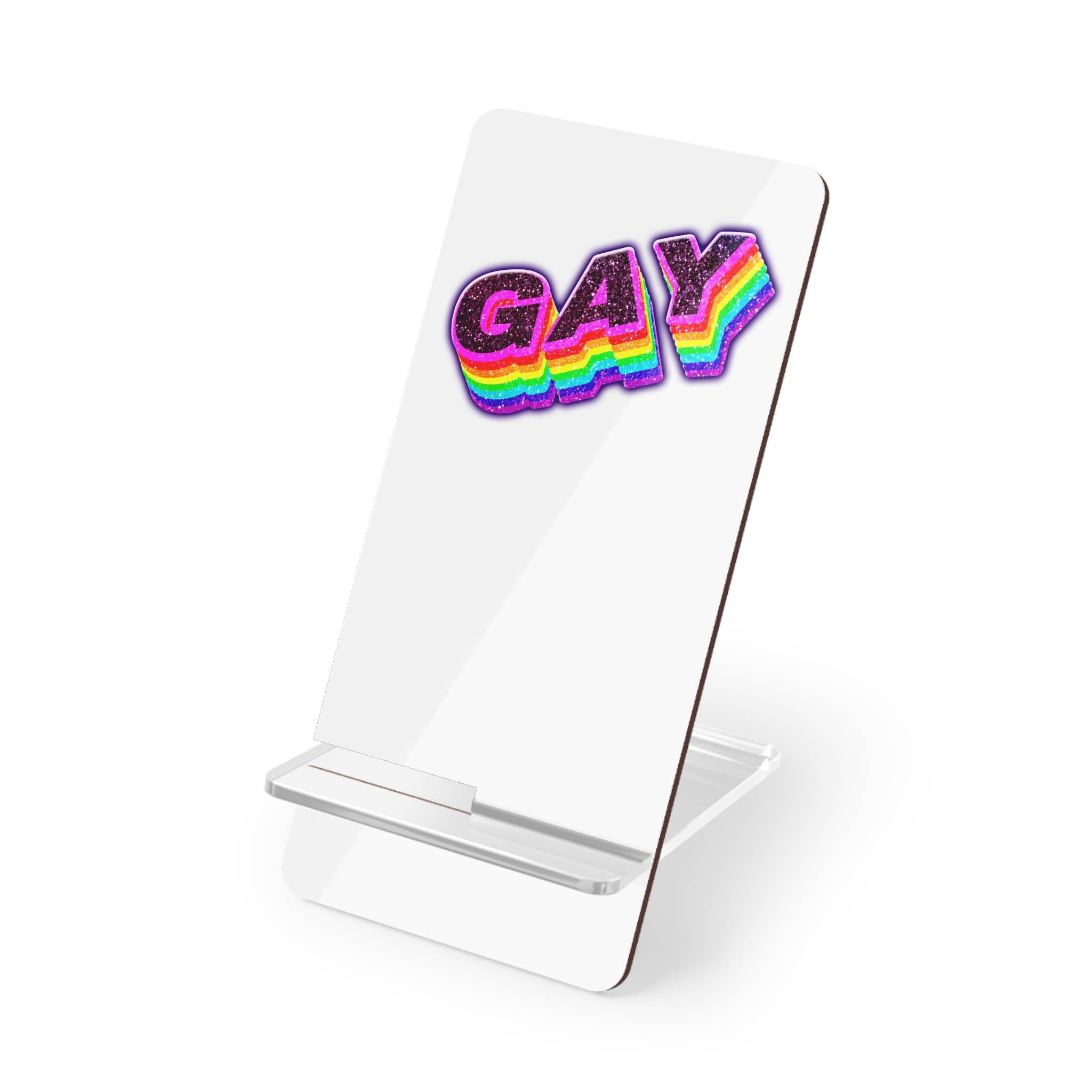Gay Word Rainbow 3d Png Word Art Mobile Display Stand For Smartphones