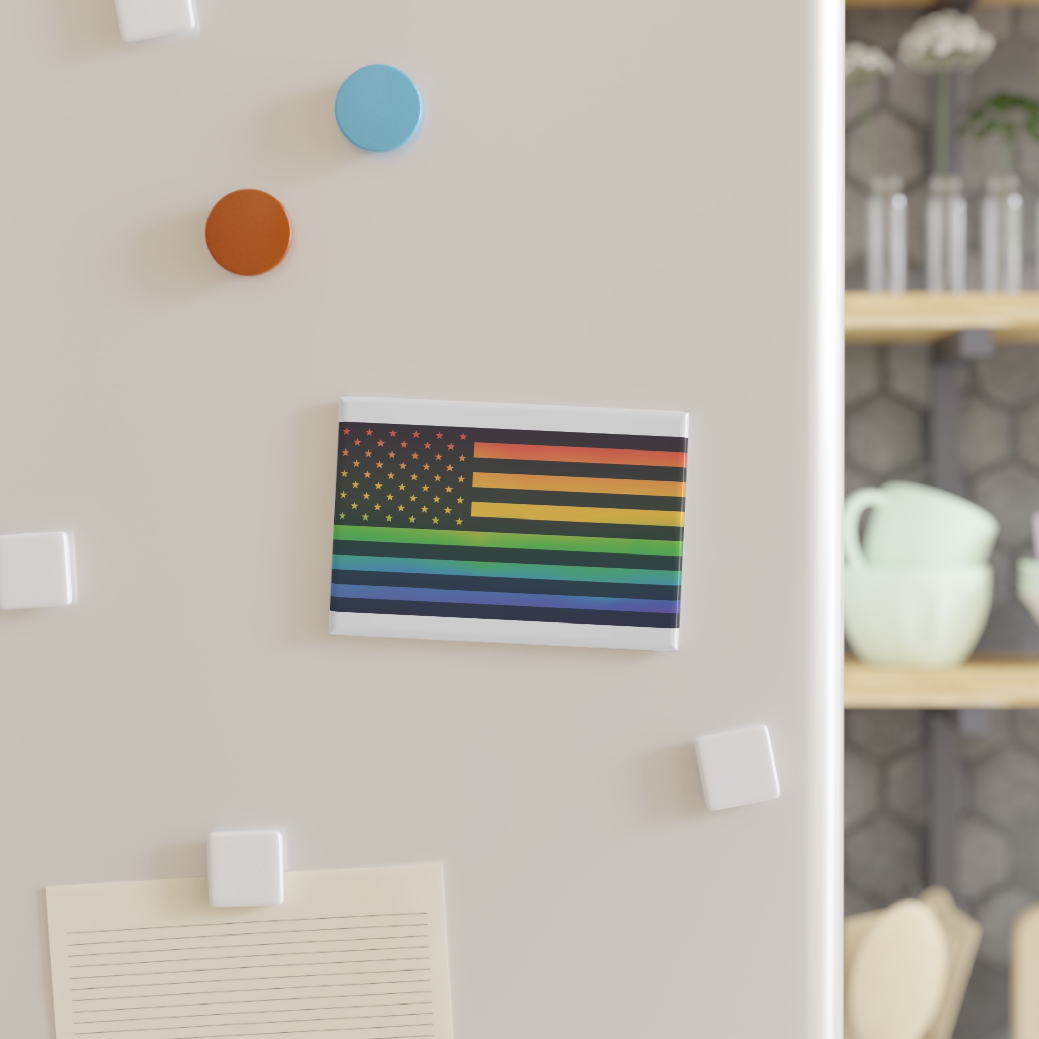 Lesbian Pride Design 02588D Button Magnet Rectangle 1 And 10 Pcs - Image 7