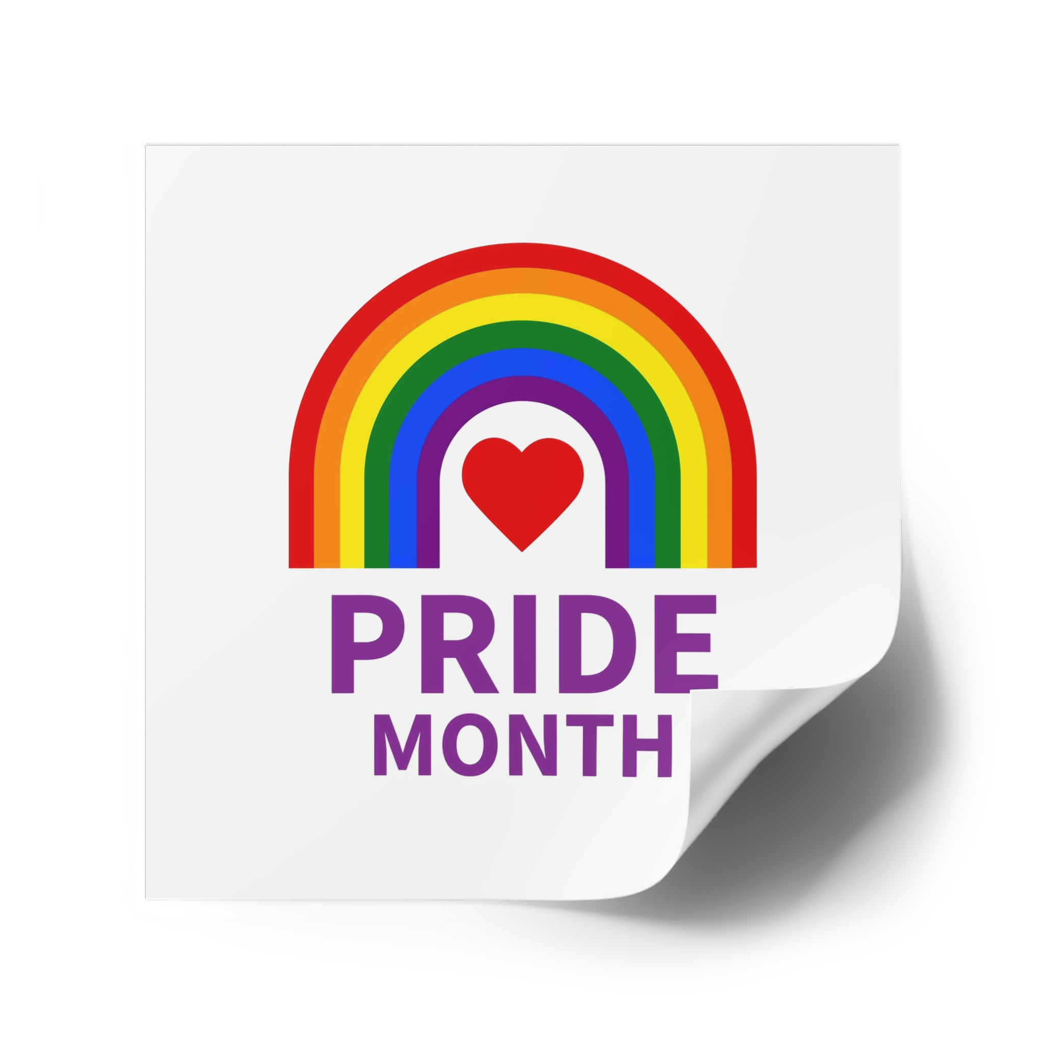 Pride Month Logo Template Design Laminate Stickers Square - Image 46
