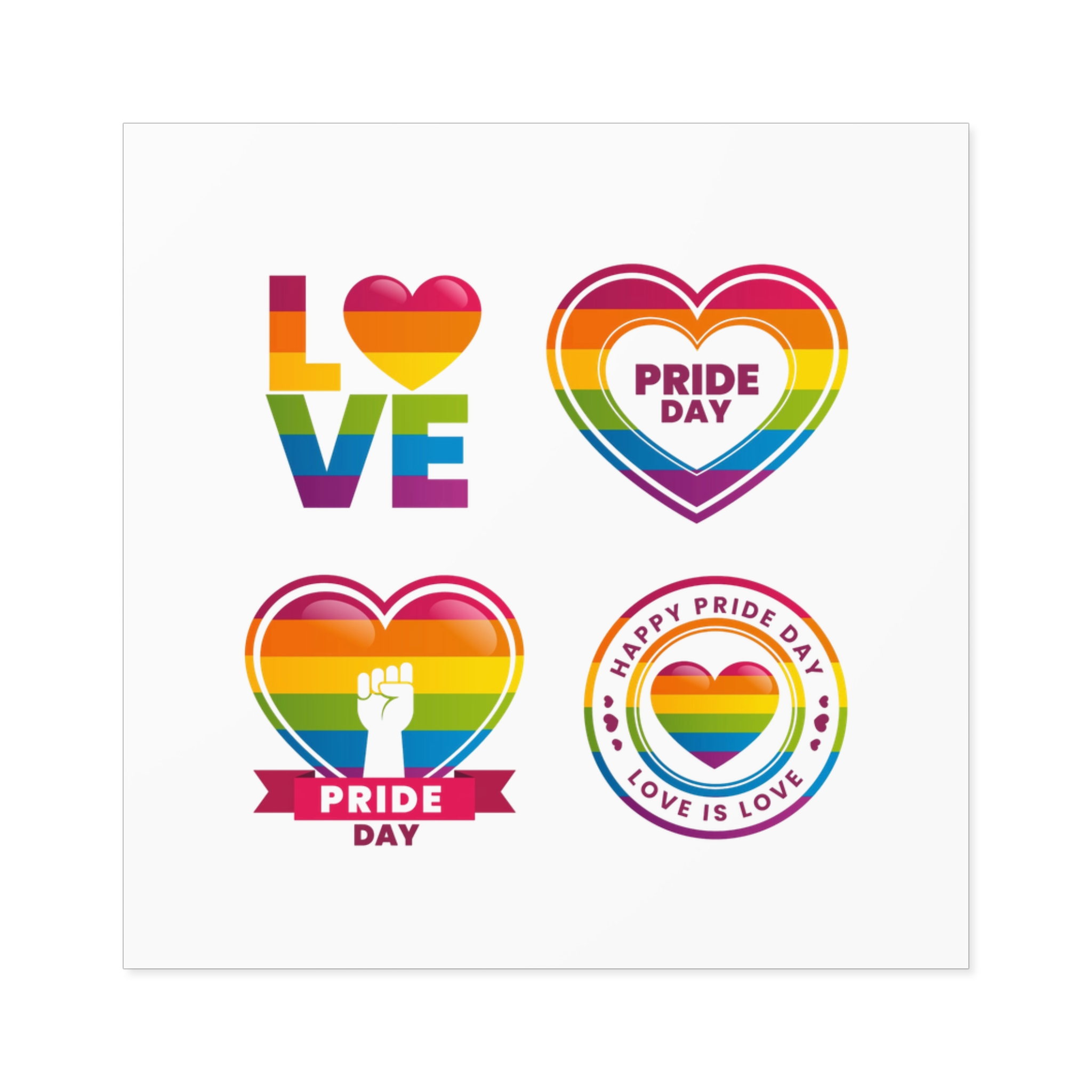 Label Collection With Pride Day Laminate Stickers Square - Image 17