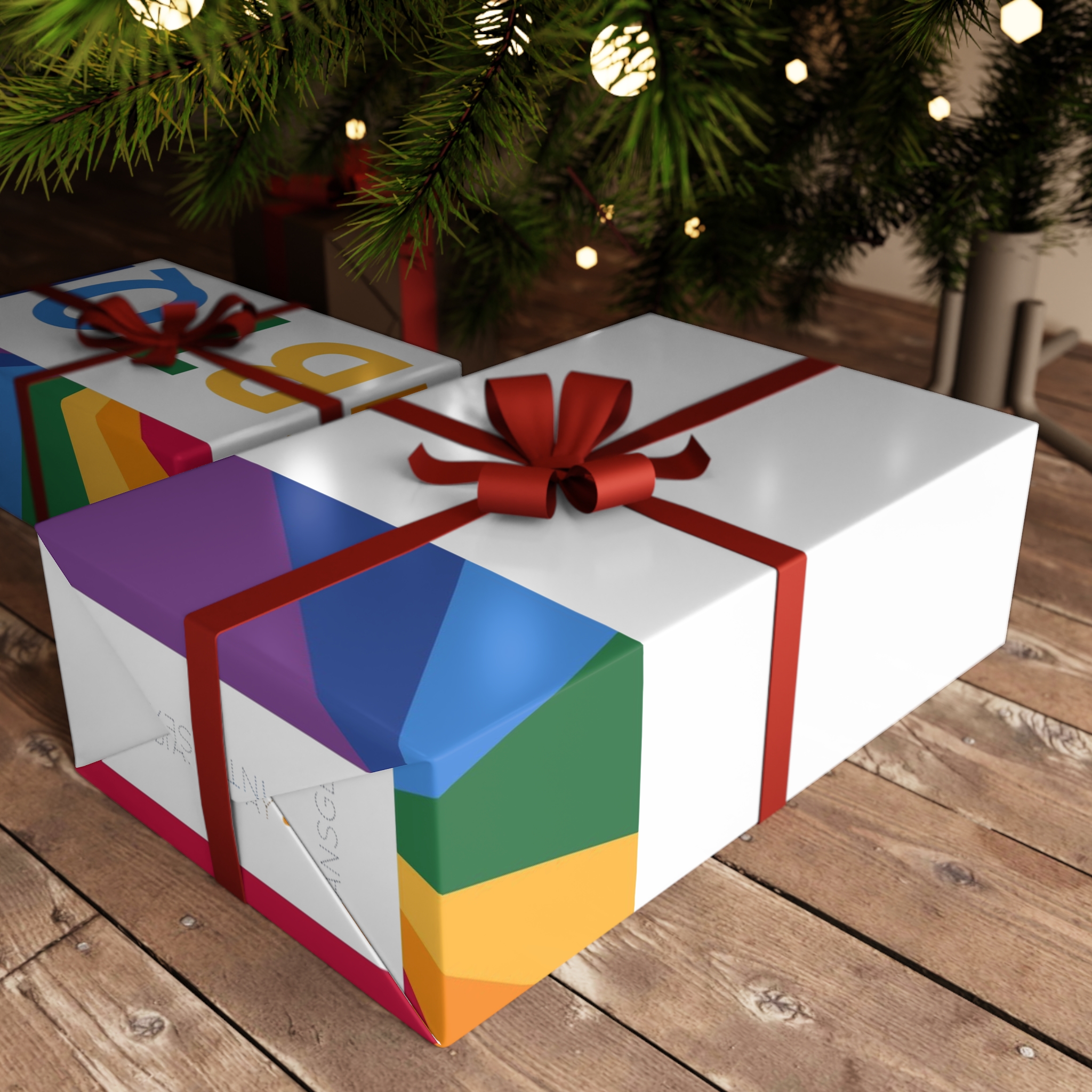 Lgbtqia Text Banner With Rainbow Background Lgbtqia Typography With Lgbt Gay Pride Flag Colours Gift Wrapping Paper Sheets 1pc - Image 3