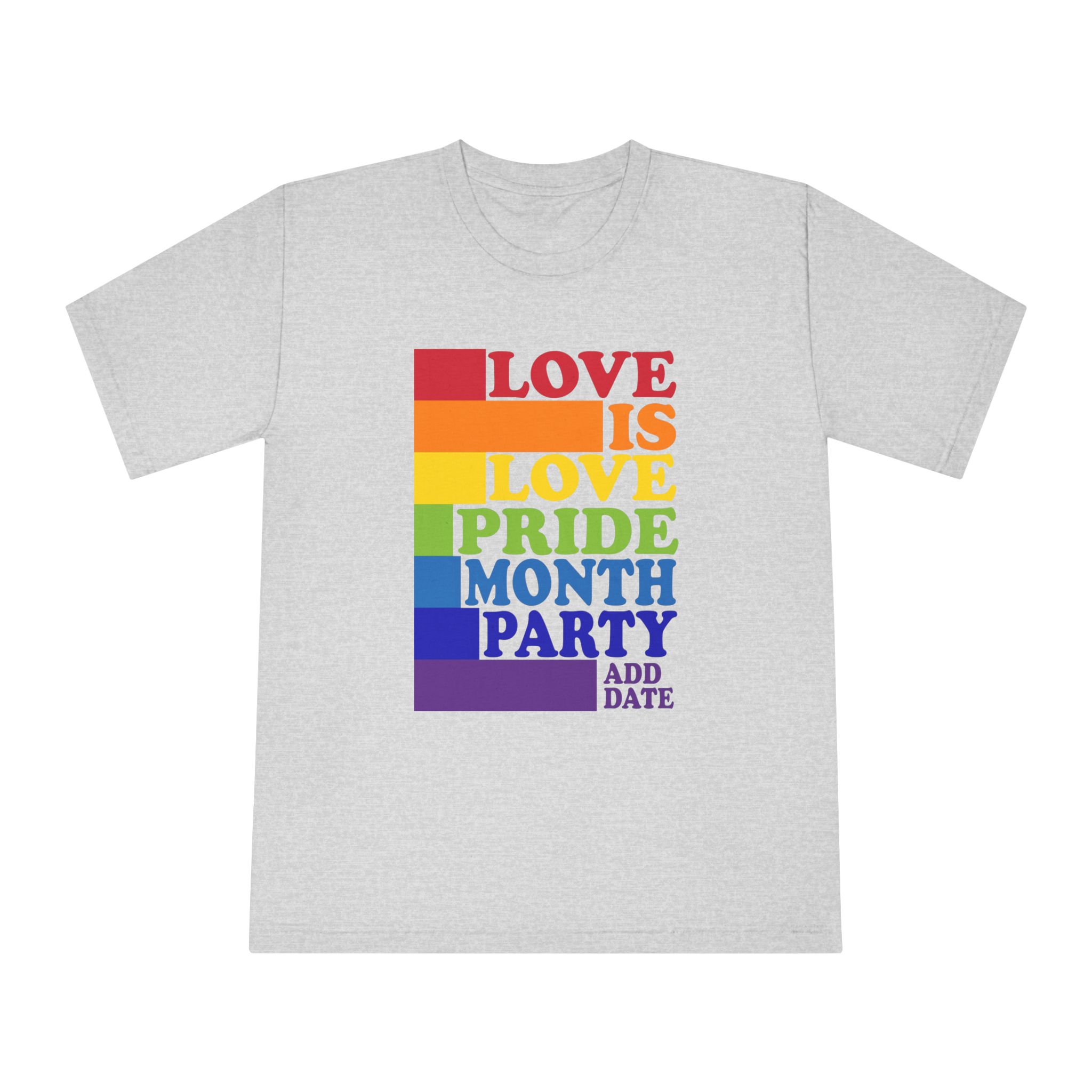 Love Is Love Pride Month Party Poster Flyer Social Media Post Design - Unisex Classic Crewneck T Shirt - Image 13