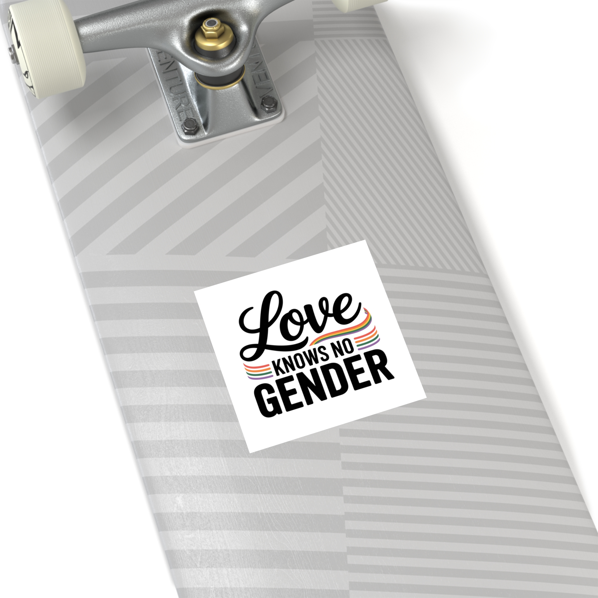 Love Knows No Gender T Shirt Design Isolated White Background 2 Laminate Stickers Square - Image 72