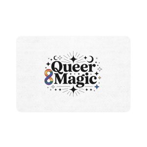 Queer Magic T Shirt Design Isolated White Background Pet Food Mat 12x18