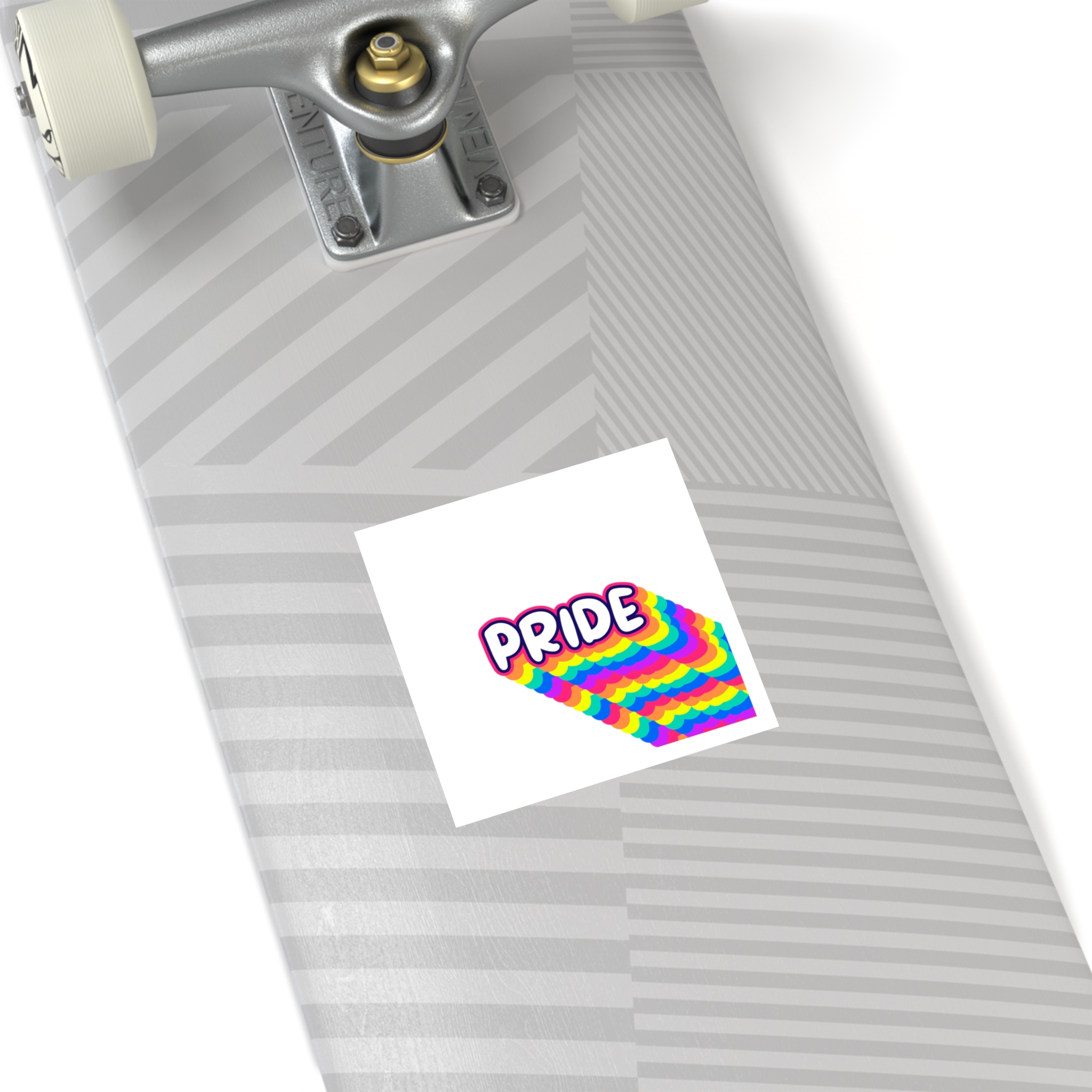 Pride Text Lettering Pride Month Celebration Poster Laminate Stickers Square - Image 28
