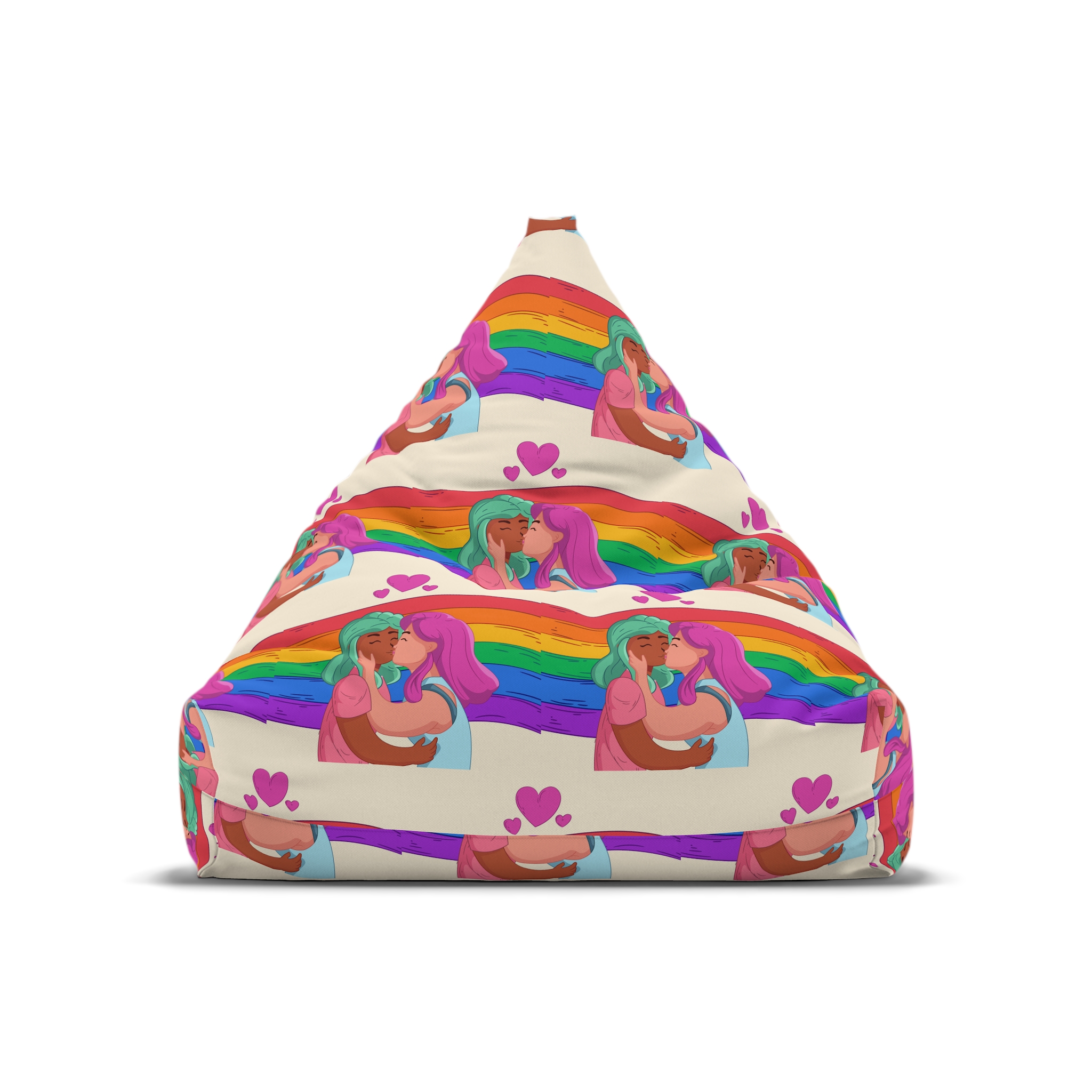 Lesbian Pride Design 4C2A50 Bean Bag Chair Cover - Image 5