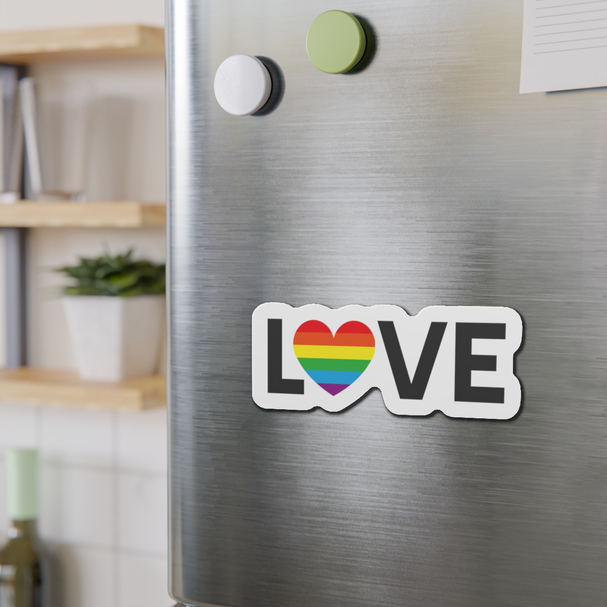 Vector Lgbt Rainbow Flag Love Heart Lettering Die Cut Magnets - Image 15