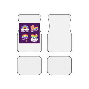 Pride Day Badges Collection Car Mats Set Of 4