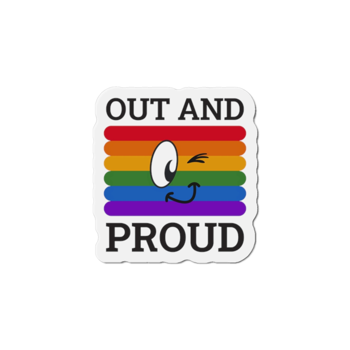 Out Proud Lgbtq Pride Month Quote Book Lover Rainbow Flag Hand Drawn Art White Background Die Cut Magnets